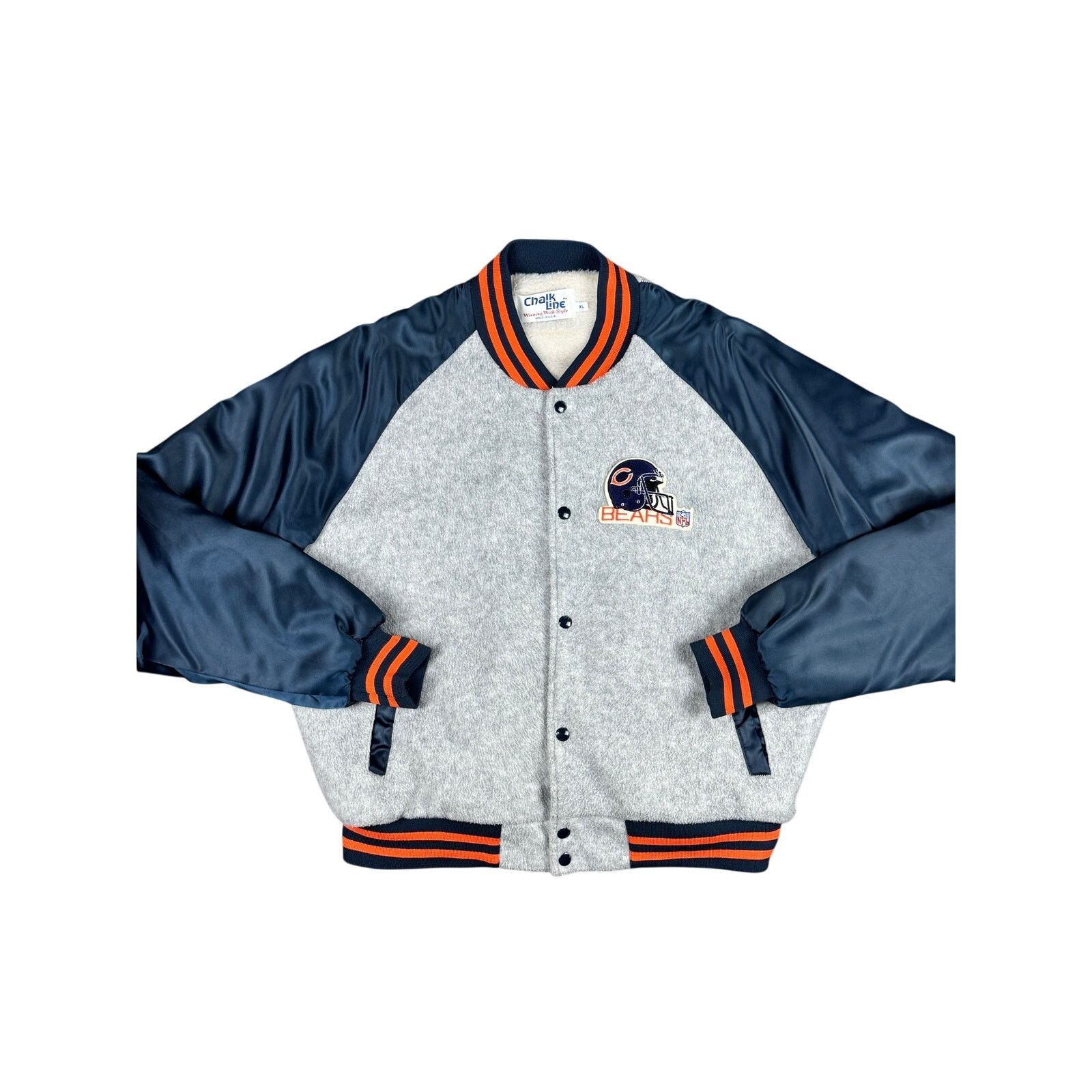 Chalk Line Vintage 90s NFL Chalkline Chicago Bears Varsity Jacket Size US L / EU 52-54 / 3 - 1 Thumbnail