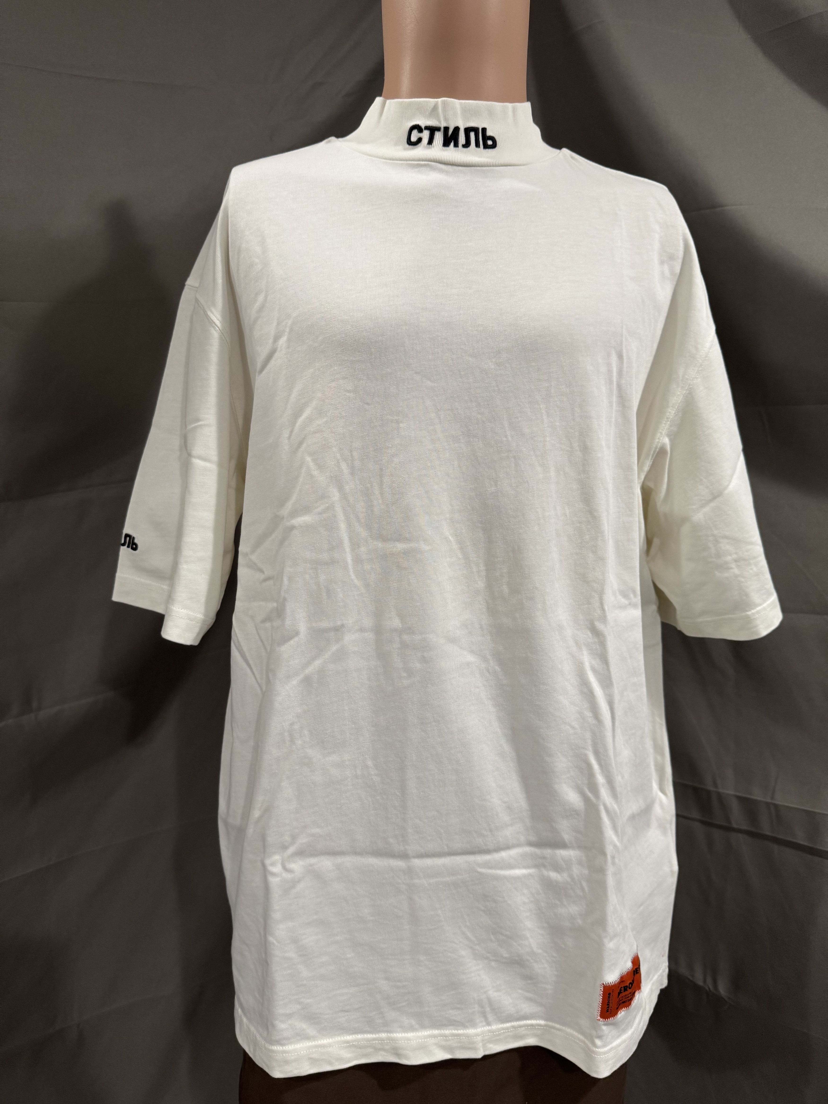 Heron Preston Heron Preston CTNMB Short-Sleeve Turtleneck White/Black Size US M / EU 48-50 / 2 - 1 Thumbnail