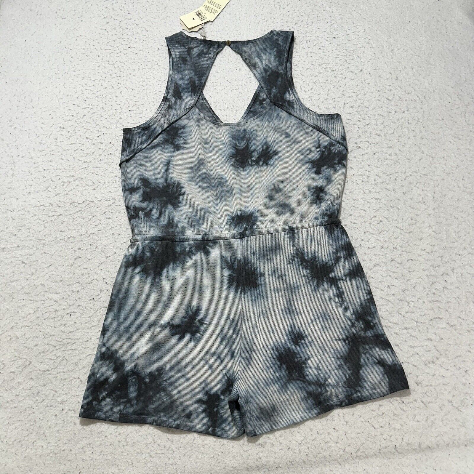 Lucky Brand Lucky Lotus Lucky Brand Medium Romper 3" Inseam Blue Tie Dye Size 32" / US 10 / IT 46 - 11 Thumbnail