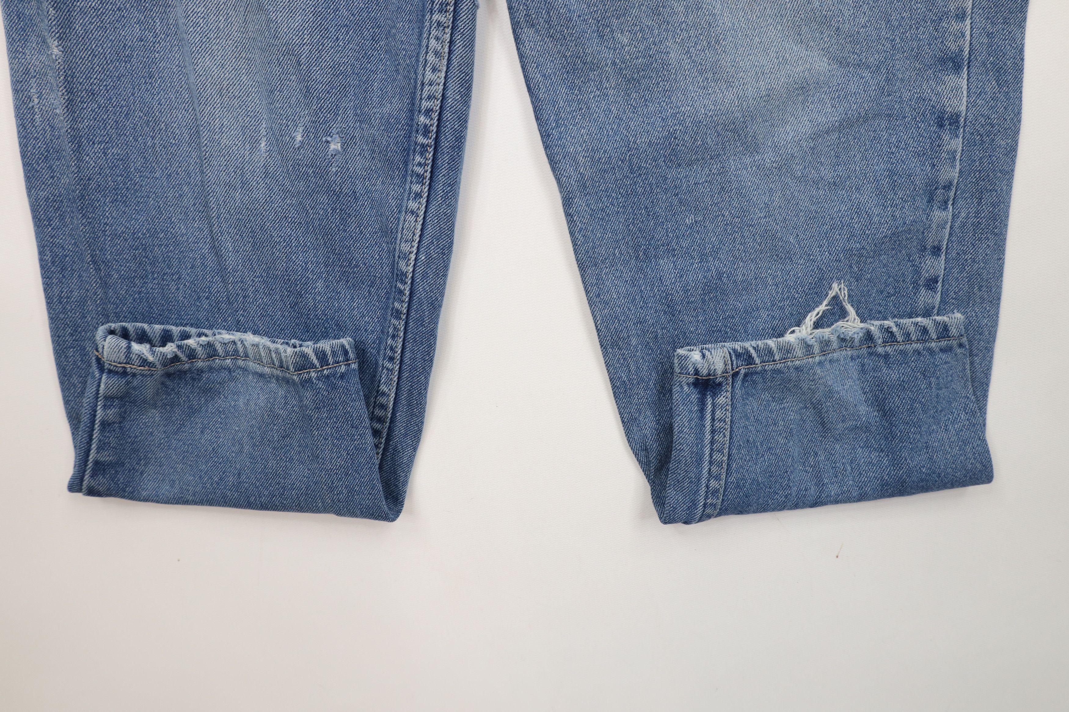 Vintage Vintage 90s Streetwear Tapered Leg Denim Jeans Blue Size 32" / US 10 / IT 46 - 5 Thumbnail