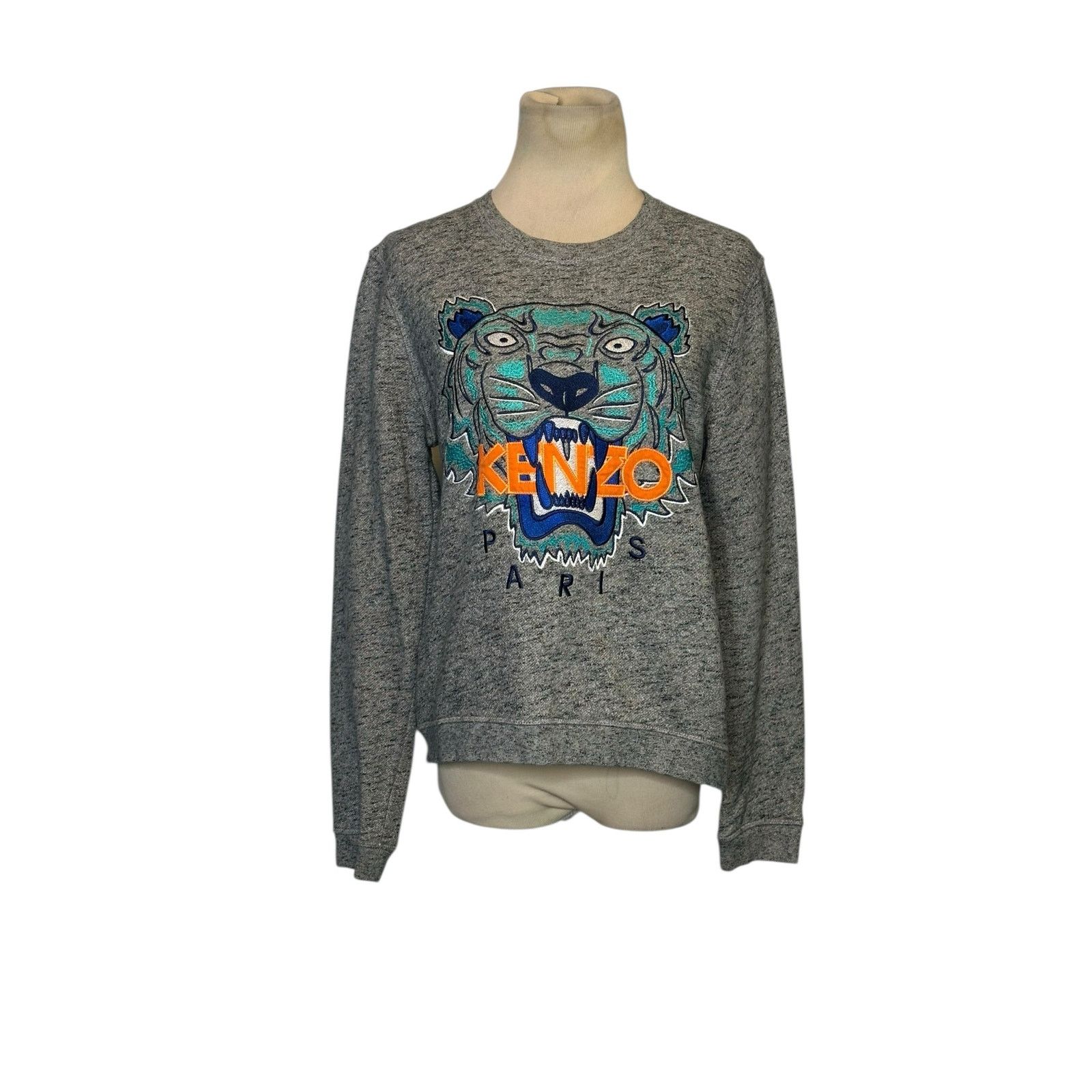 Kenzo KENZO Blue Tiger Logo Embroidery Sweatshirt Size Large Size L / US 10 / IT 46 - 10 Thumbnail