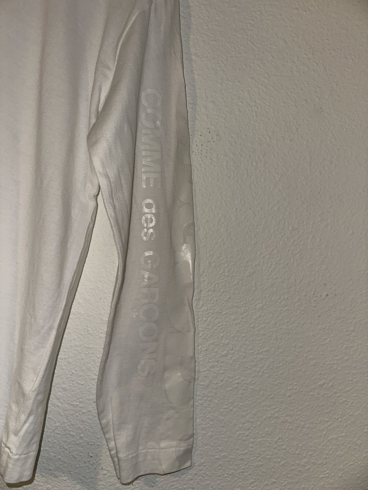 Comme des Garcons CDG LS White Monochrome Shirt Size US M / EU 48-50 / 2 - 2 Thumbnail