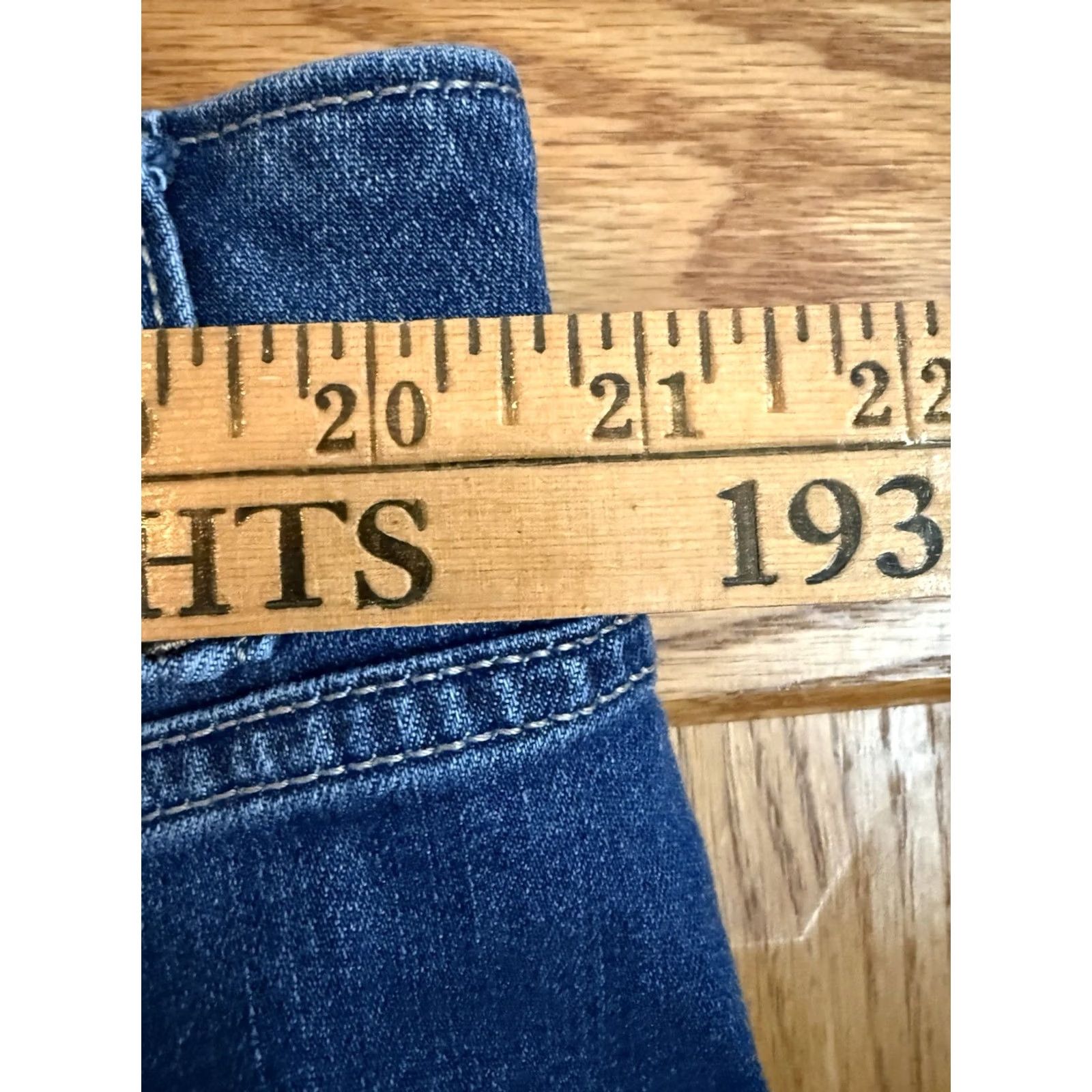 Vintage Lane Bryant Womens Blue Denim Jean Shorts Size 20 Festival Beach Concert Raw Hem Size 42" / US 20 - 4 Thumbnail
