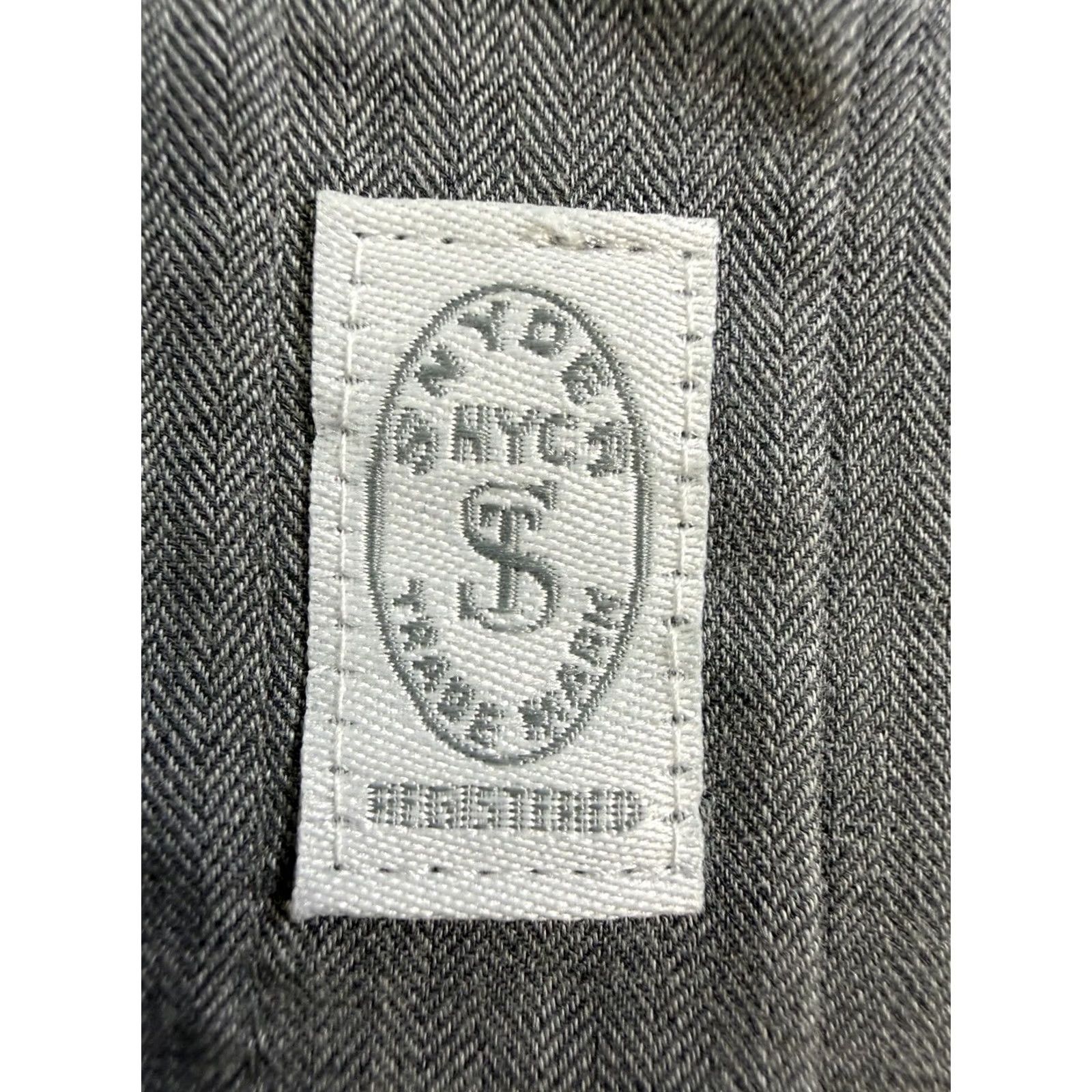 Todd Snyder Todd Snyder Dress Shirt Mens 17 Gray Albini Flanella Long Sleeve Spread Collar Regular Fit Button Pearl Size 46R - 6 Thumbnail