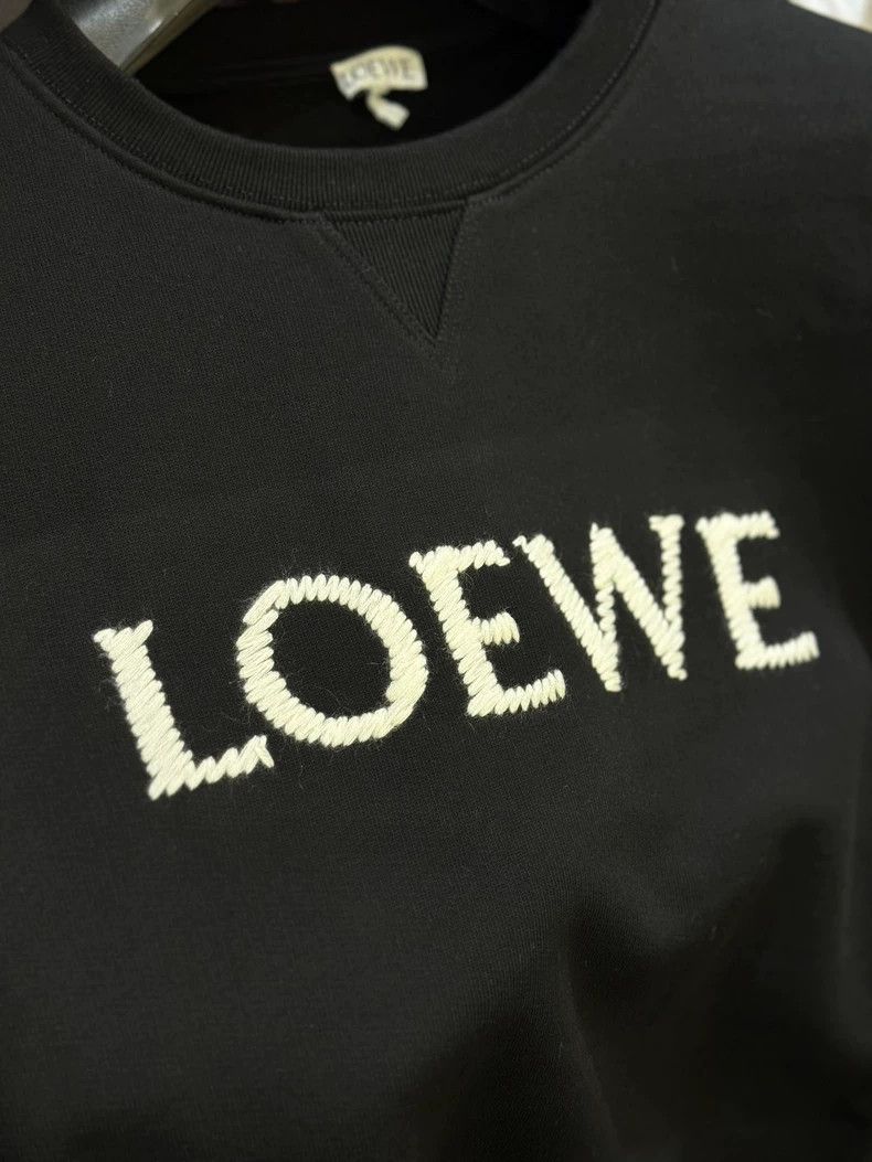 Loewe LOEWE Embroidered round neck hoodie Size US M / EU 48-50 / 2 - 3 Thumbnail