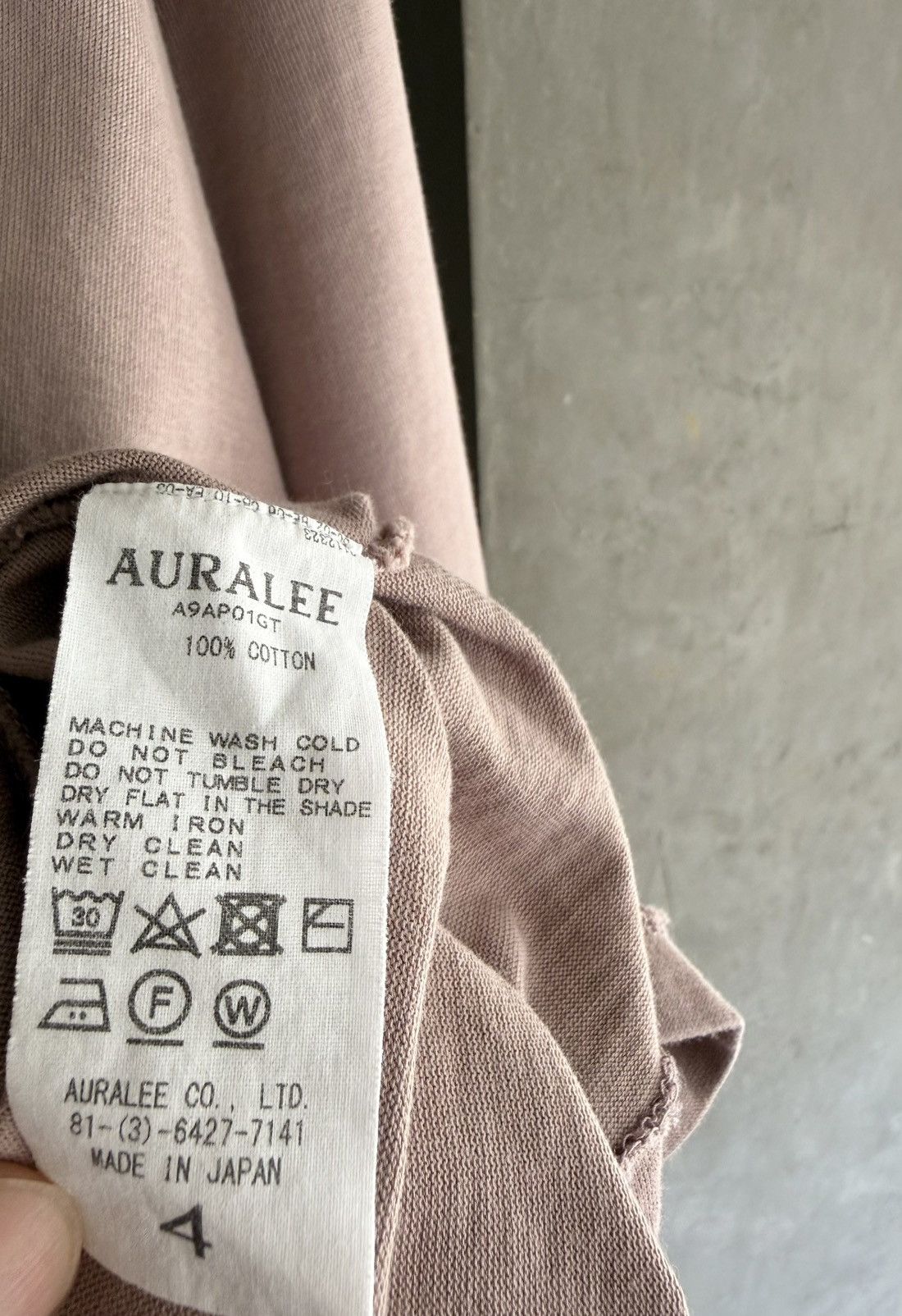 Auralee AURALEE LUSTER PLAITING L/S TEE Size US M / EU 48-50 / 2 - 8 Thumbnail