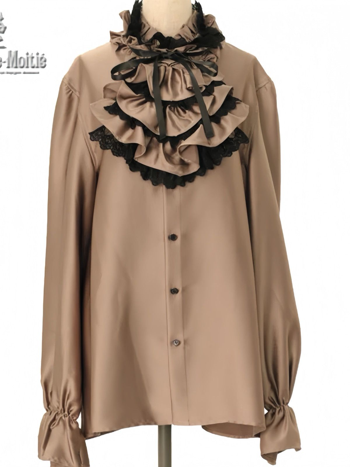 Japanese Brand Striped Blouse with Jabot (Men) Size US S / EU 44-46 / 1 - 5 Thumbnail