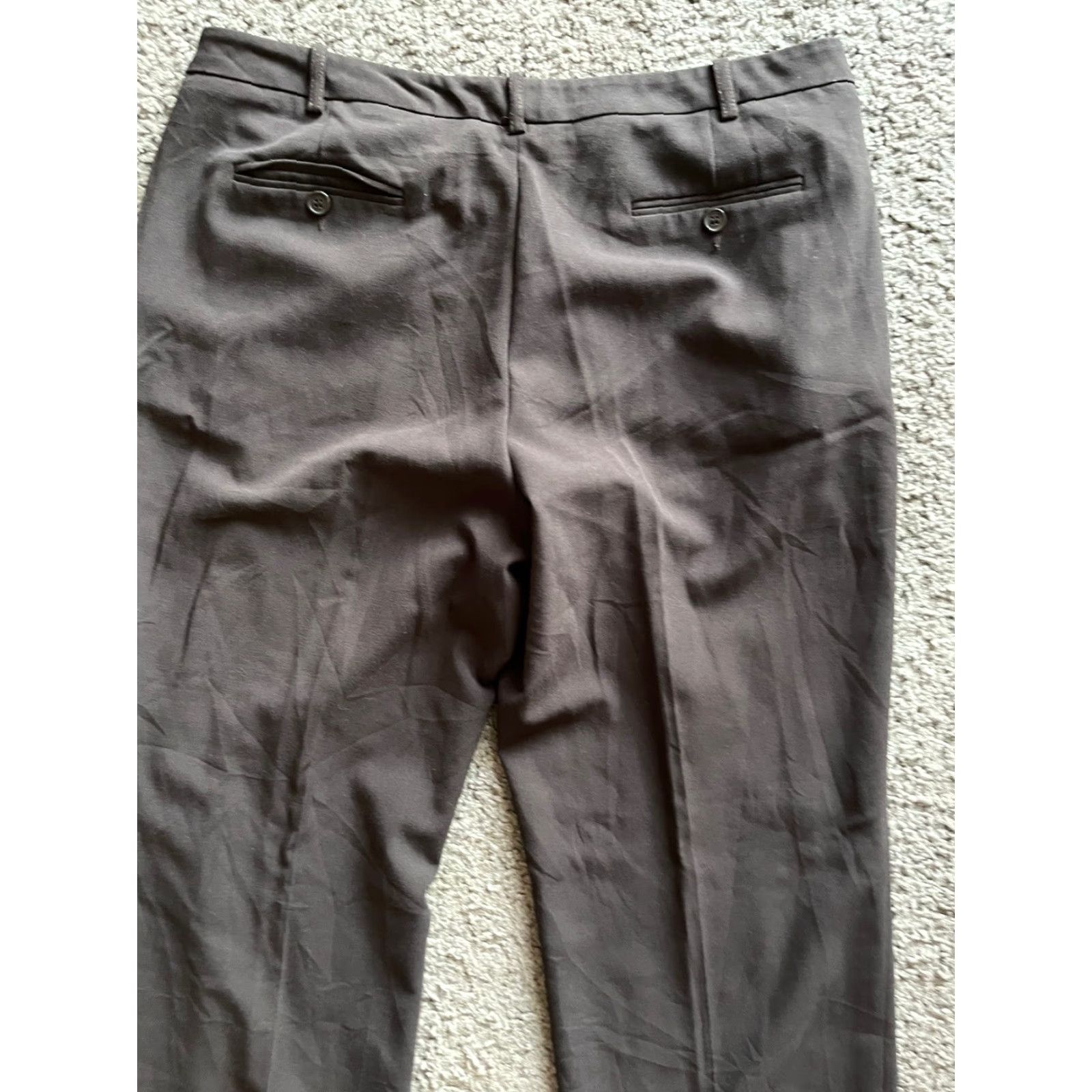 Calvin Klein Calvin Klein Women's Dress Pants Wide-Leg Black Polyester 12 Regular Inseam 29 City Style Size 34" / US 12 / IT 48 - 4 Thumbnail