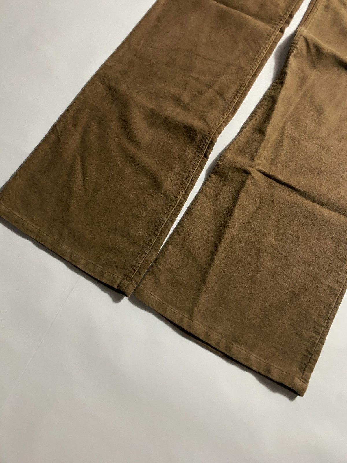 Balenciaga VINTAGE BALENCIAGA BRUSHED COTTON LOW RISE WIDE LEG TROUSER Size 32" / US 10 / IT 46 - 5 Thumbnail