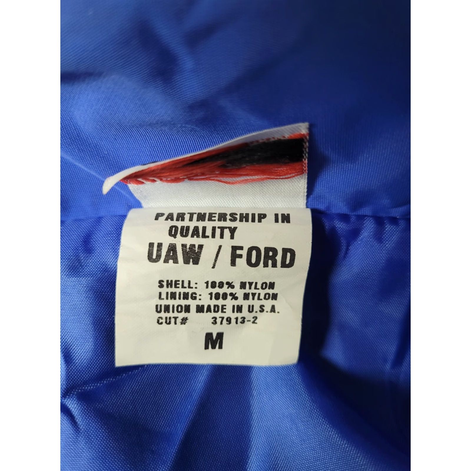 Ford UAW Autoworkers Union Ford Full Zip Windbreaker Jacket Medium USA Size US M / EU 48-50 / 2 - 6 Thumbnail