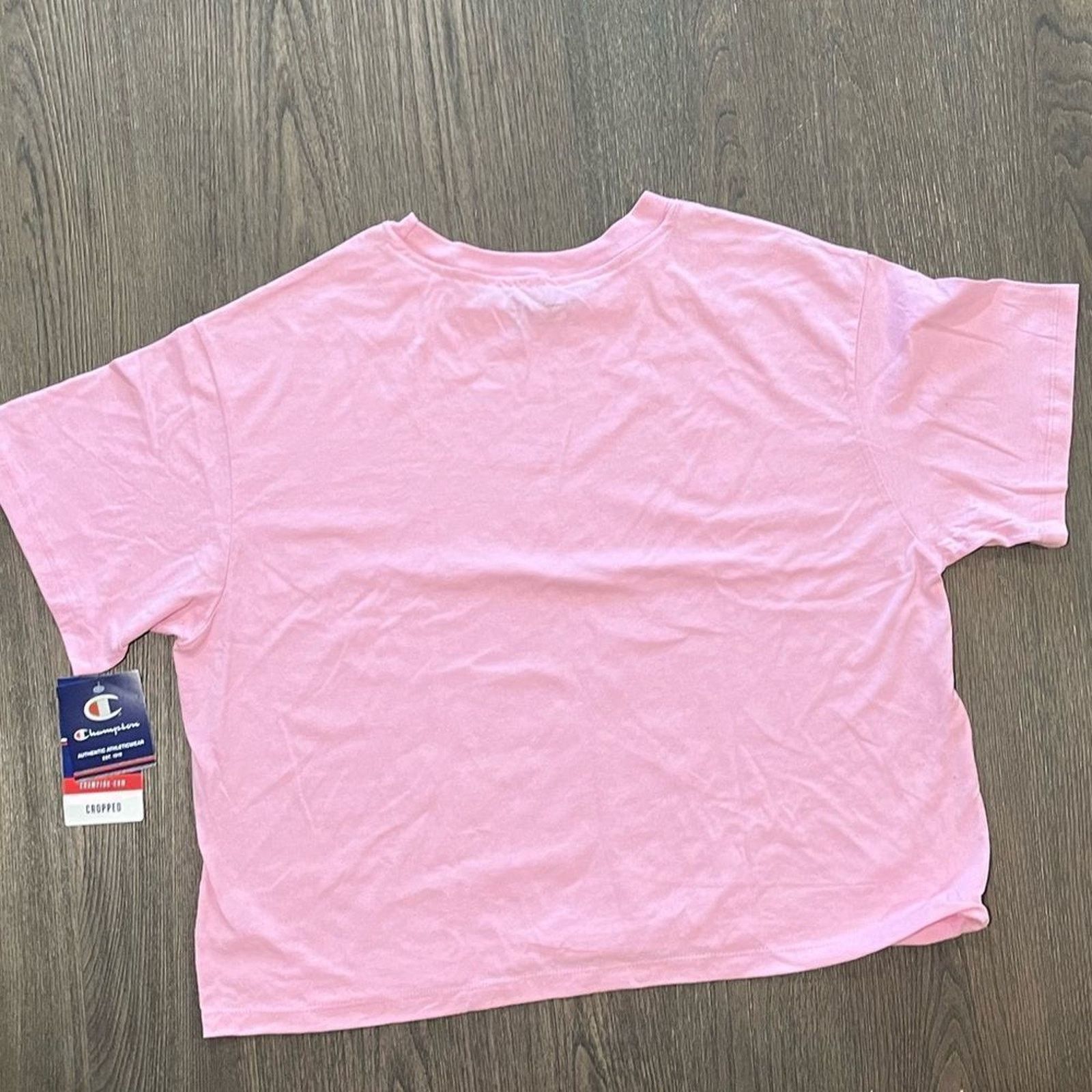 Champion NWT Champion Pink Red Graphic Crop Top - Size 1X Size ONE SIZE - 4 Thumbnail