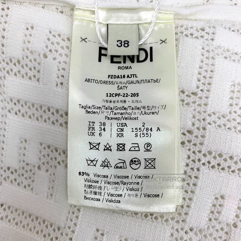 Fendi Fendi White monogram all-over print round neck sleeveless Size XXS / US 00 / IT 34 - 7 Thumbnail