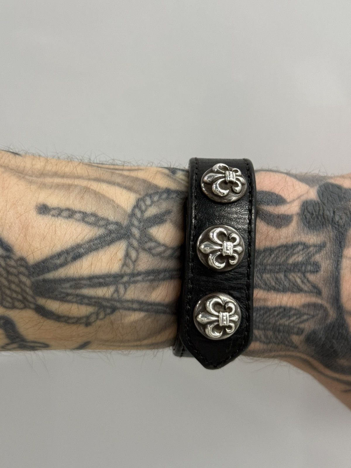 Chrome Hearts Chrome Hearts Adjustable Leather Silver Snap Bracelet Size ONE SIZE - 5 Thumbnail