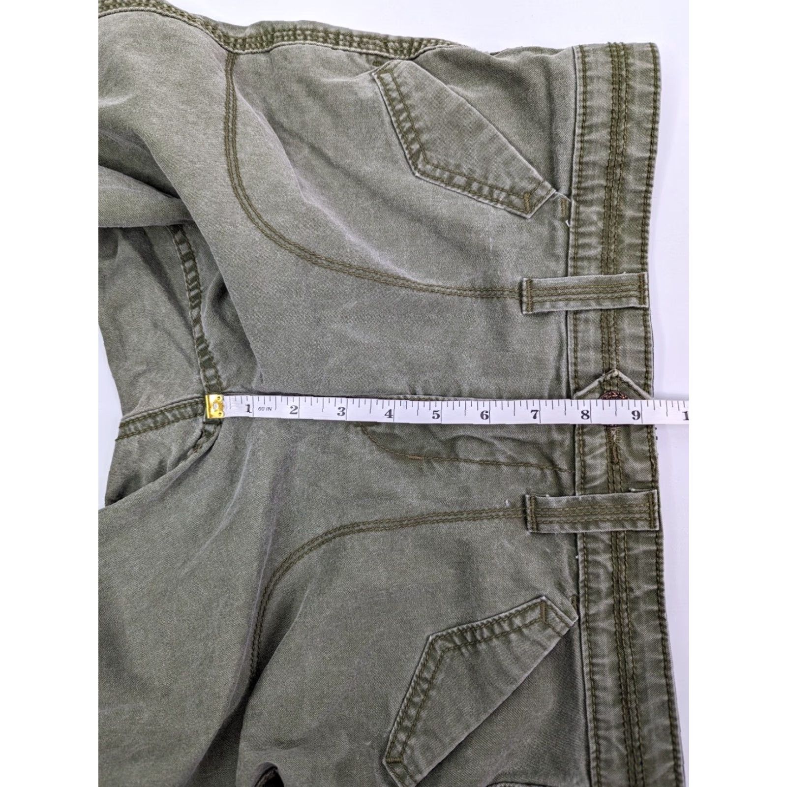 Levi's Levi's 525 Jeans Capri Mid-Rise Green 8 Regular 21in Inseam Denim Cotton Spandex Women's Size 30" / US 8 / IT 44 - 7 Thumbnail
