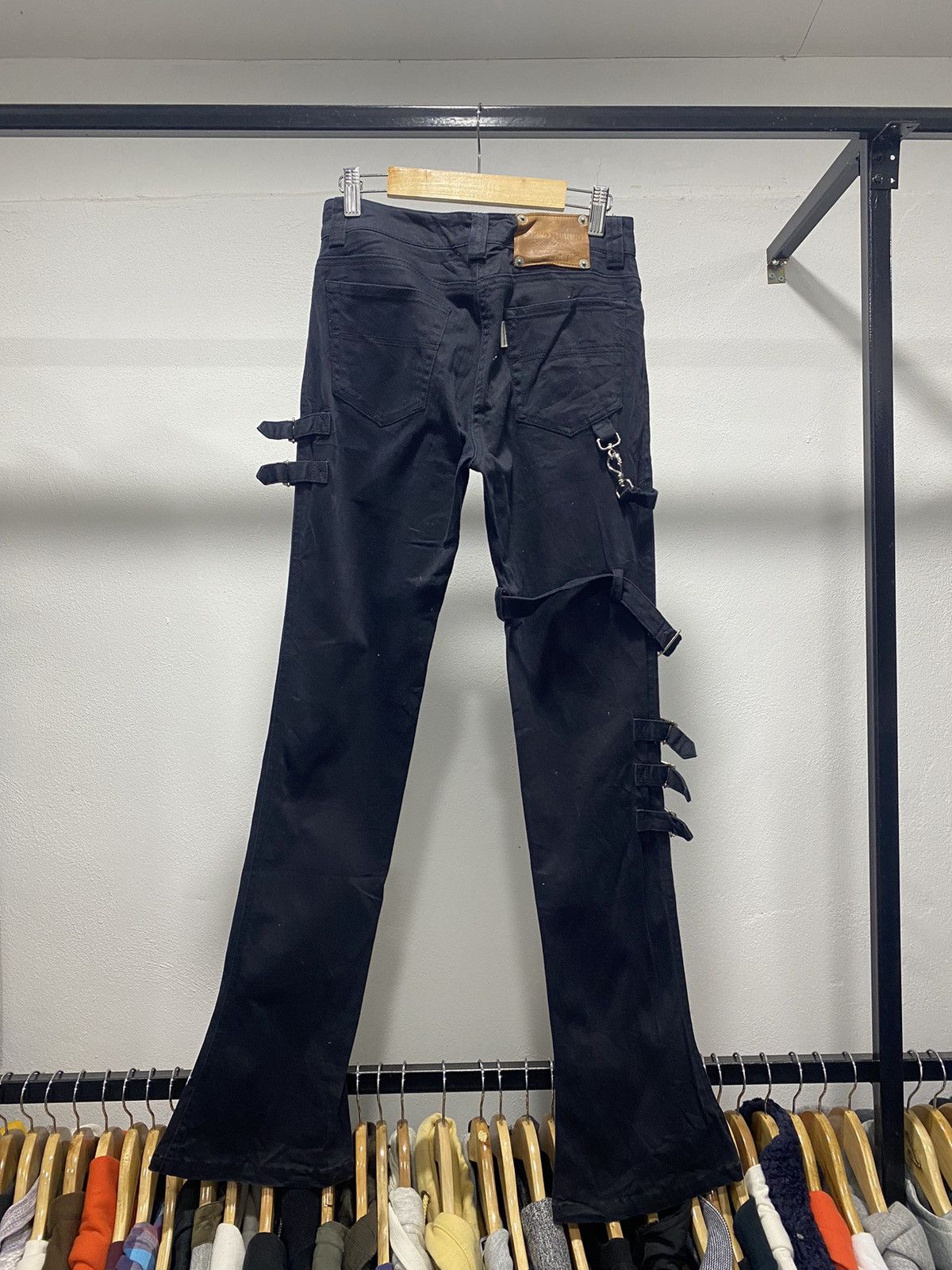 Japanese Brand Sick☠️ Corvo Bianco Flare Bondage Punk Grunge Lgb Gothic Size US 26 / EU 42 - 10 Thumbnail