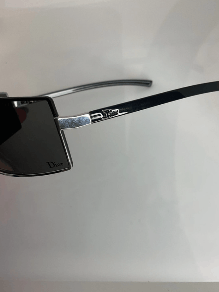Dior DIOR Sunglasses Viktim 2 Rectangle Wrap Straps Logo RI1019 Size ONE SIZE - 4 Thumbnail