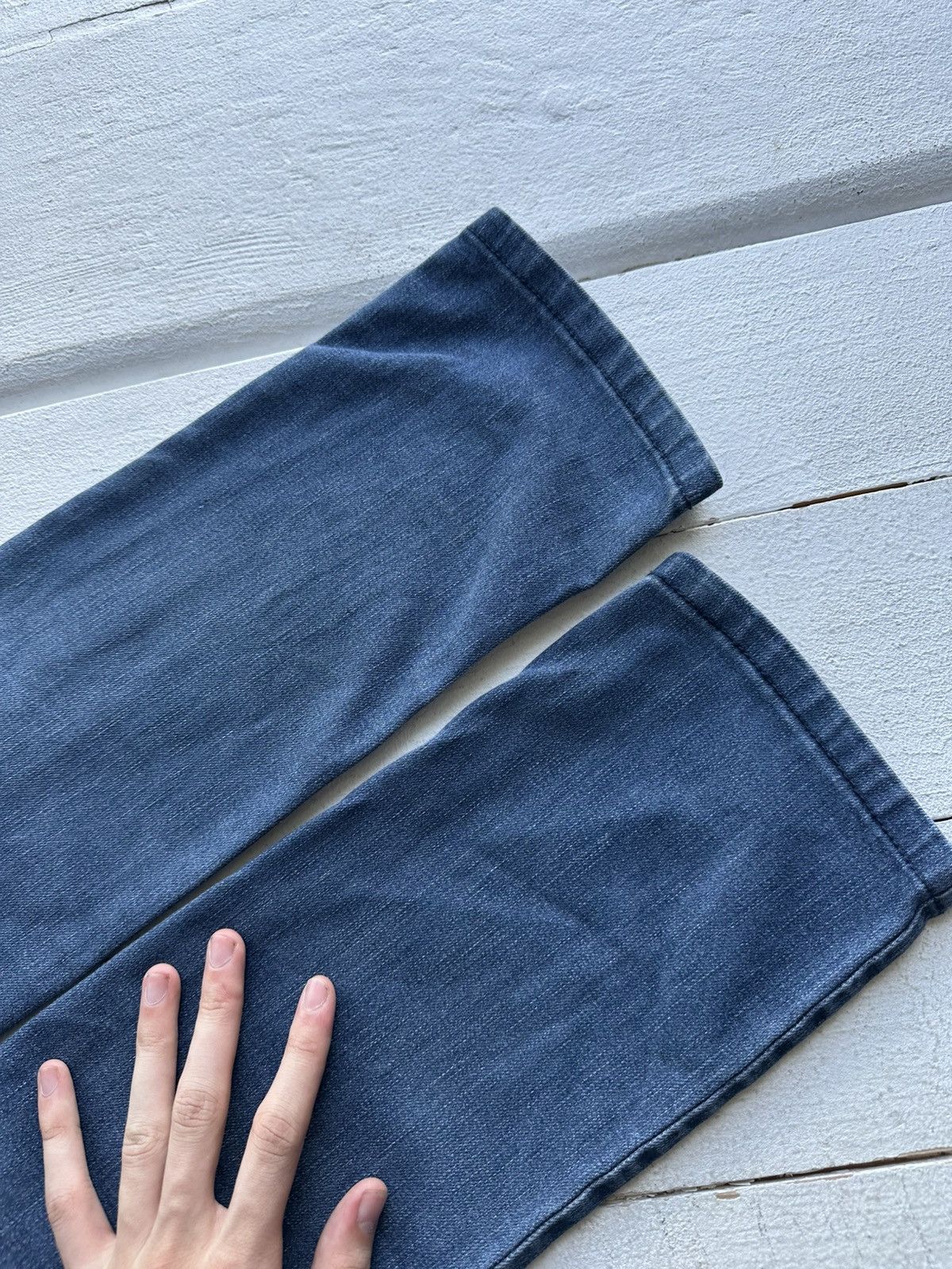 Armani 🚨Y2K WOMEN ARMANI JEANS WITH LOGO AVANT GARDE DENIM PANTS Size 28" / US 6 / IT 42 - 11 Thumbnail
