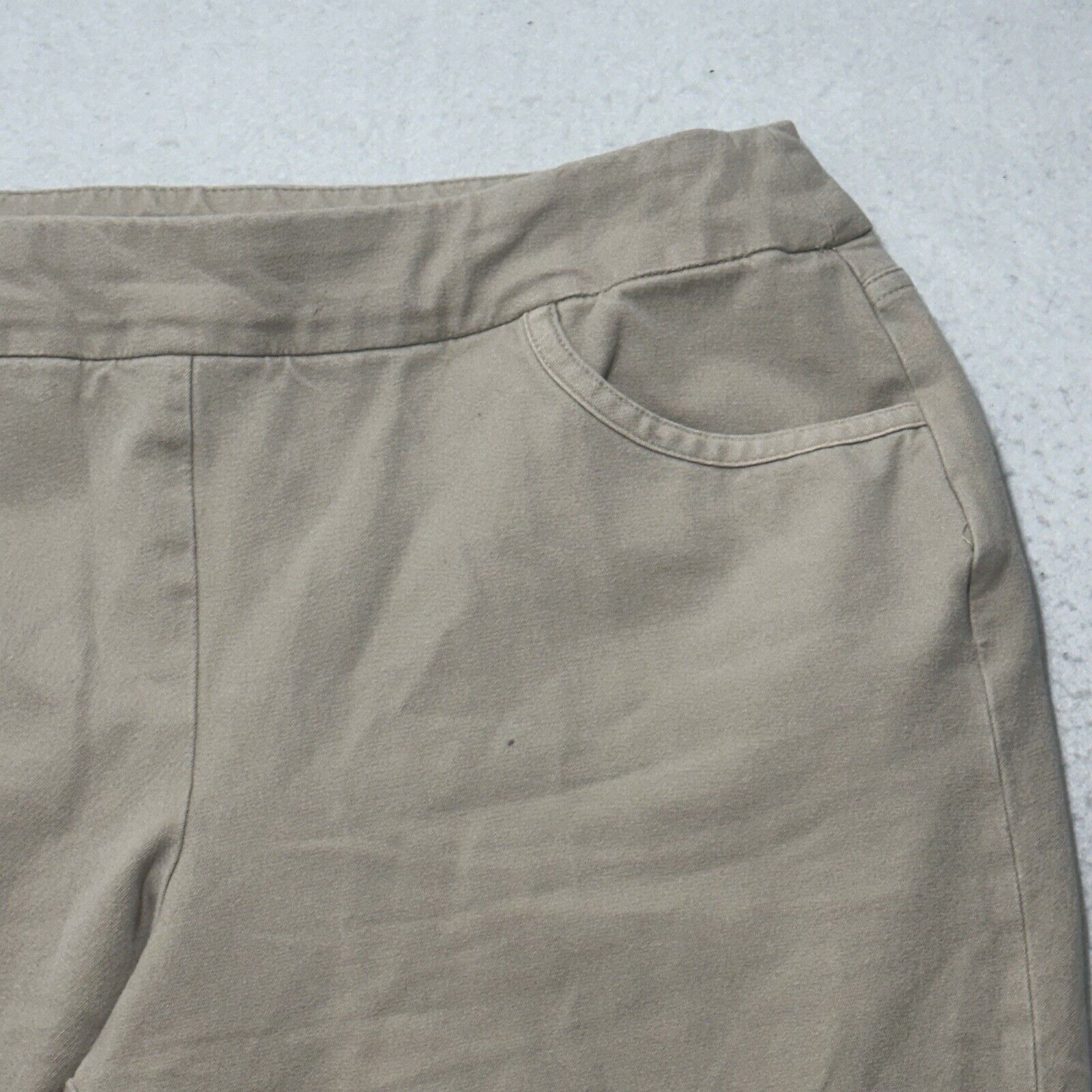 Other Soft Surroundings PM Beige Pull On Capri Pants Stretch Size 32" / US 10 / IT 46 - 4 Thumbnail