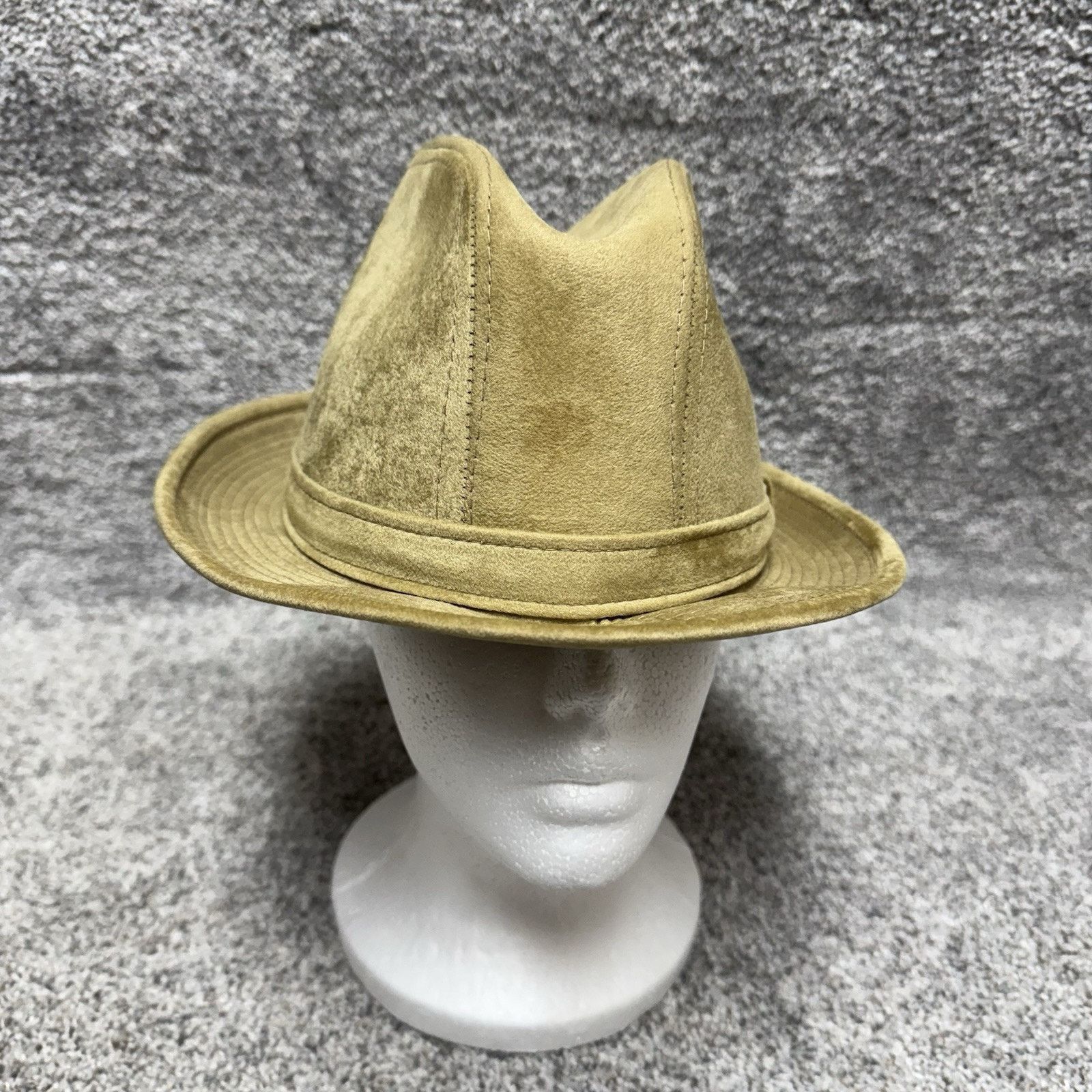 Other Vintage 70s Beacon Hill Fedora Hat Mens M 7/7.5 Suede Velour Size ONE SIZE - 1 Thumbnail