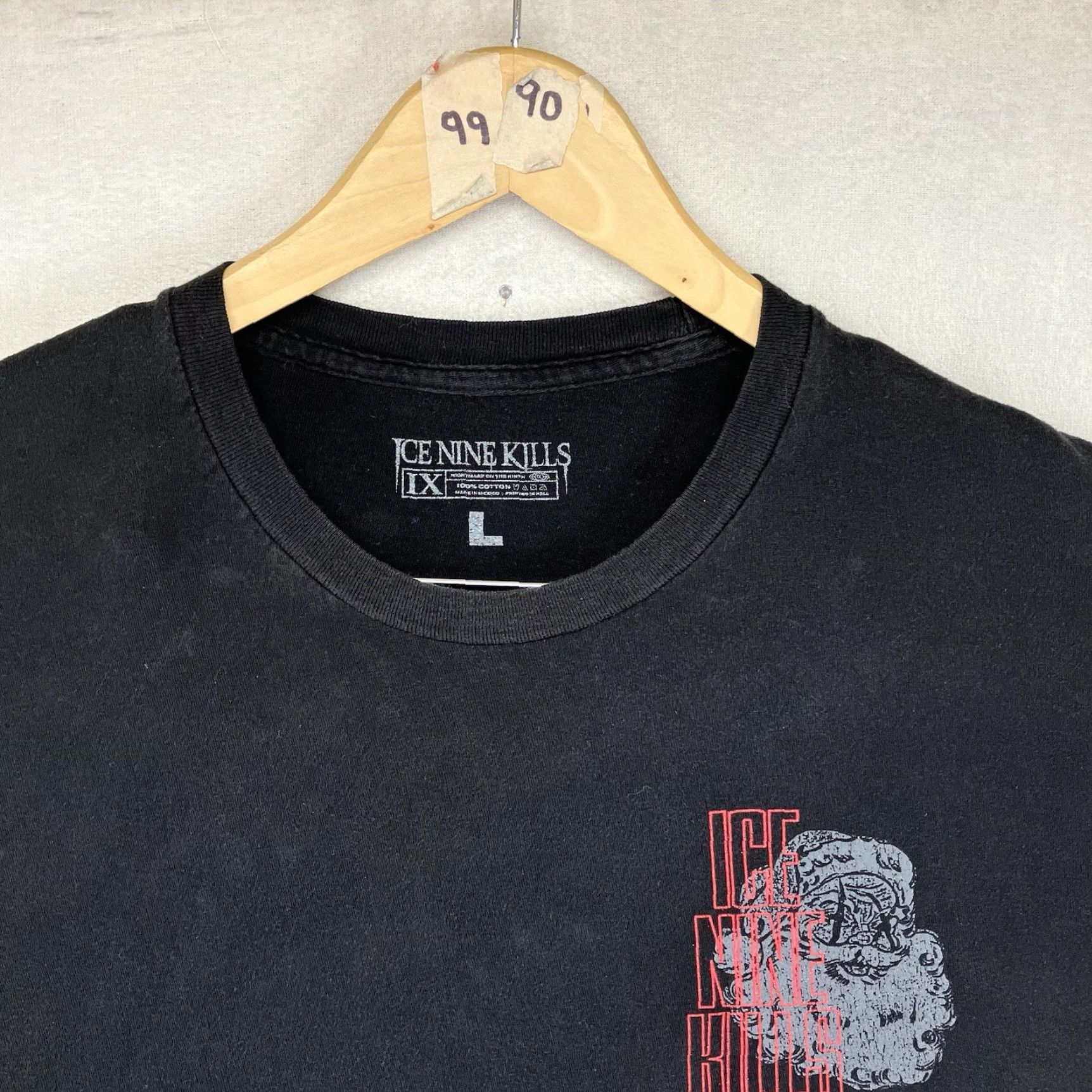 Vintage Ice Nine Kills Shirt Black Santa Claus Graphic Print Short Sleeve Crew Neck Regular Fit Cotton Size US L / EU 52-54 / 3 - 6 Thumbnail