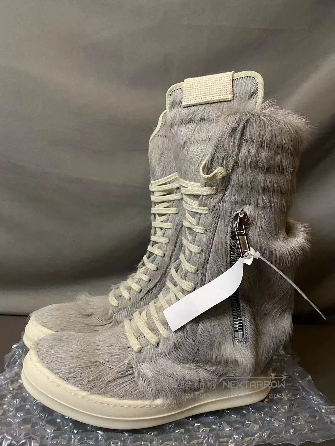 Rick Owens Rick Owens Gray High-Top Cargo Boots. Size US 6 / EU 39 - 2 Thumbnail