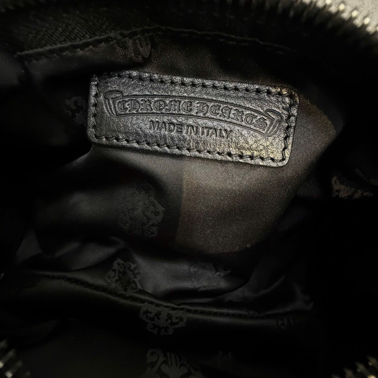 Chrome Hearts Grinds Motif Nylon bag black