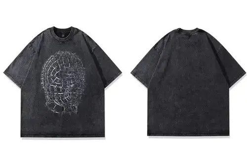 VIBE Men Hip Hop Streetwear T Shirt Iron Human Head Model Graphic Size US M / EU 48-50 / 2 - 2 Thumbnail
