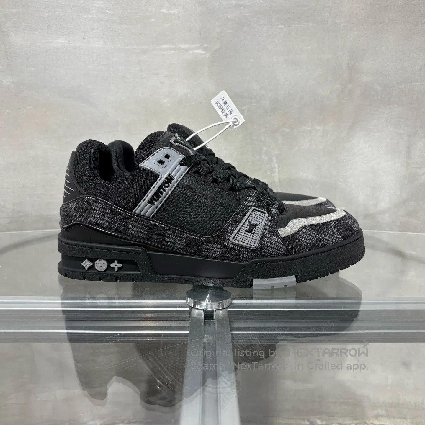 Louis Vuitton Louis Vuitton Trainer Black Grid Jeans shoes Size US 8.5 / EU 41-42 - 4 Thumbnail