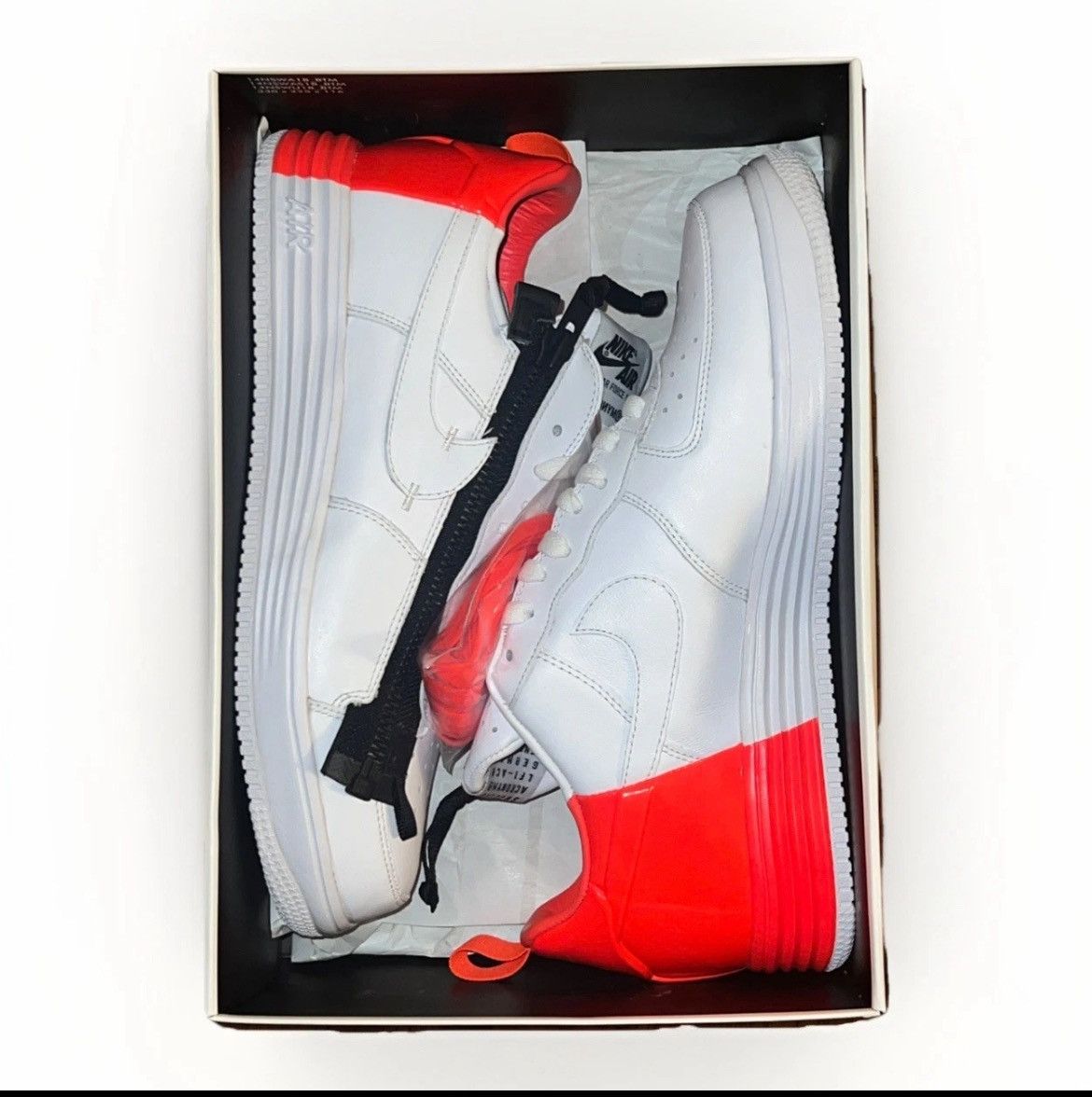 Acronym × Nike Nike Lunar Force 1 SP - DS! NEW - White/Bright Crimson Size US 11 / EU 44 - 2 Thumbnail