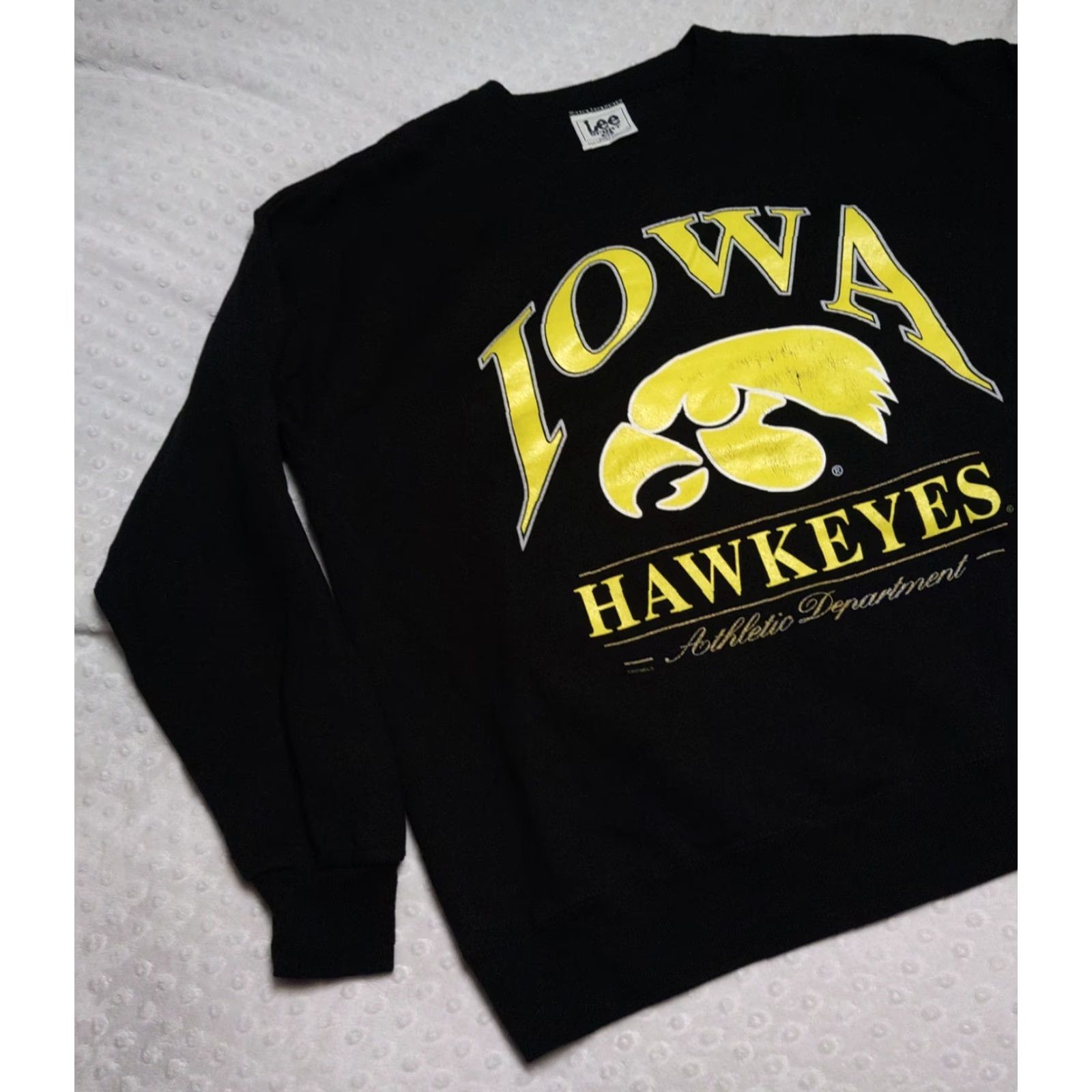 Lee Lee Sport VTG Iowa Hawkeyes Pullover Sweatshirt Crewneck XL Black USA Sports 90s Graphic Embroidered Logo Unisex Adults Regular Fits Sweater Size US XL / EU 56 / 4 - 3 Thumbnail
