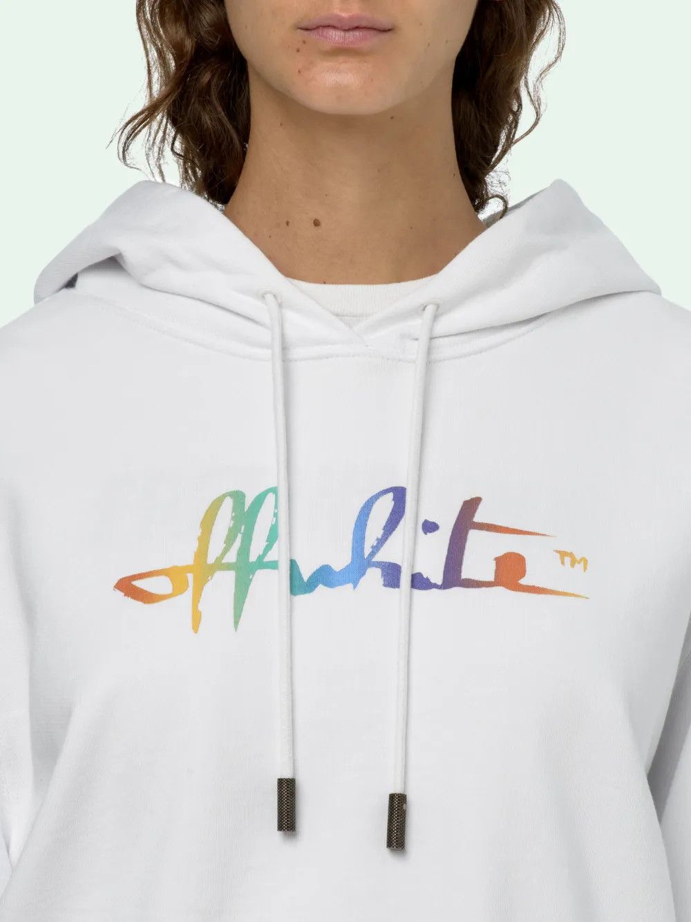 Off-White o1gr1nt0125 Figure Of Speech Over Hoodie in White Size XXS / US 00 / IT 34 - 3 Thumbnail