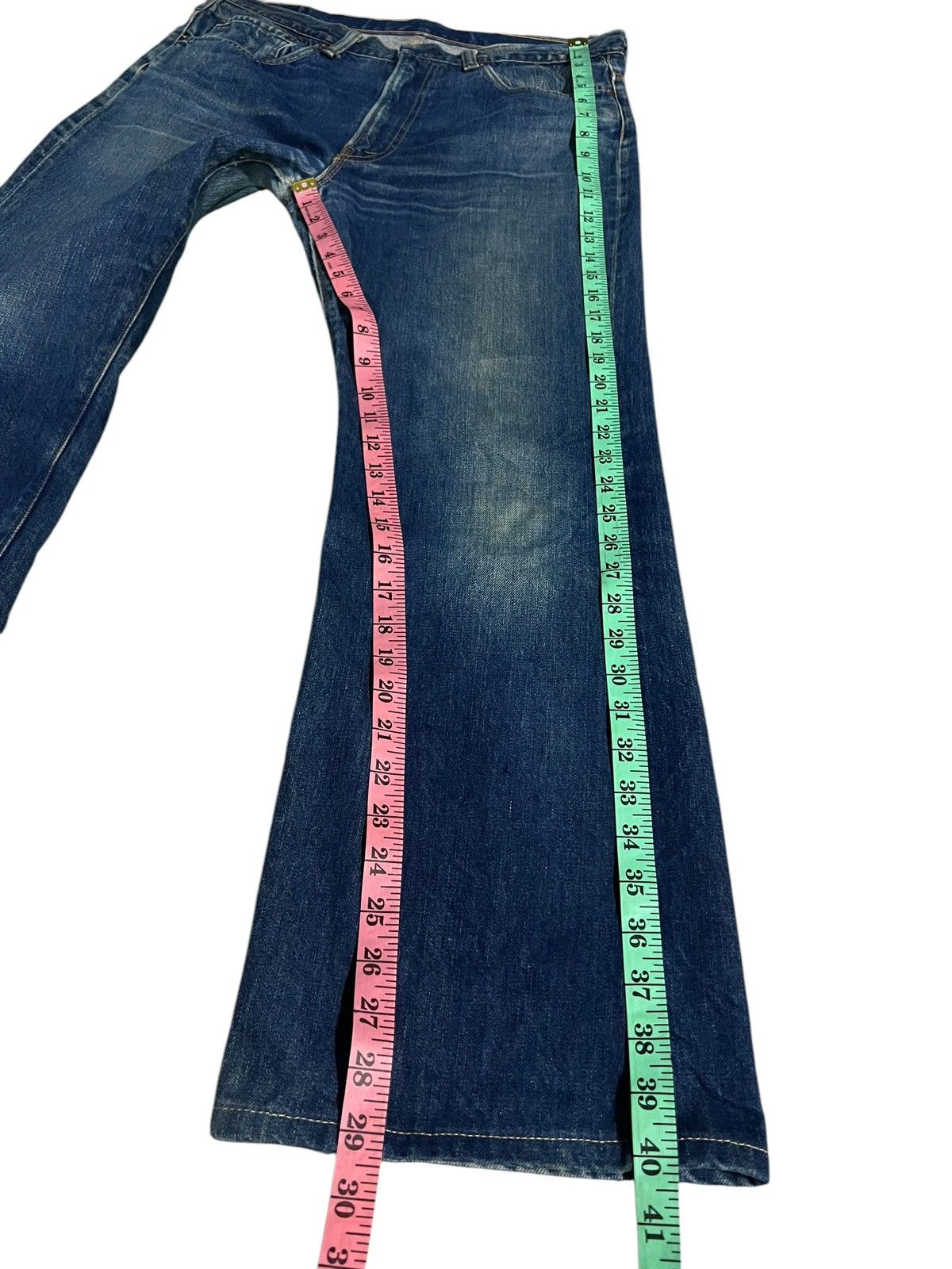 Sugar Cane 💥FLARE💥VINTAGE 80’S SUGAR CANES ZIPPER TALON JEANS Size US 33 - 17 Thumbnail