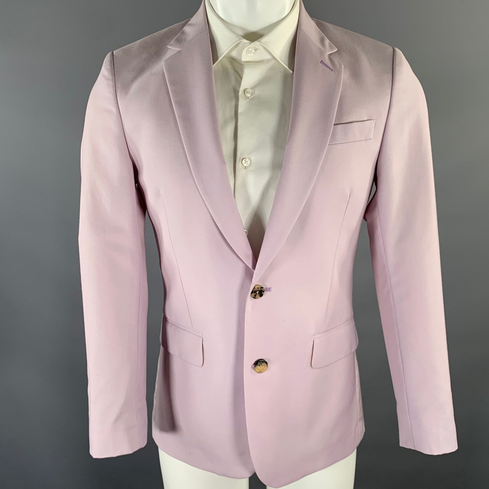 Paul Smith PAUL SMITH 38R Lavender Wool Blend Notch Lapel Sport Coat Size 38R - 1 Thumbnail