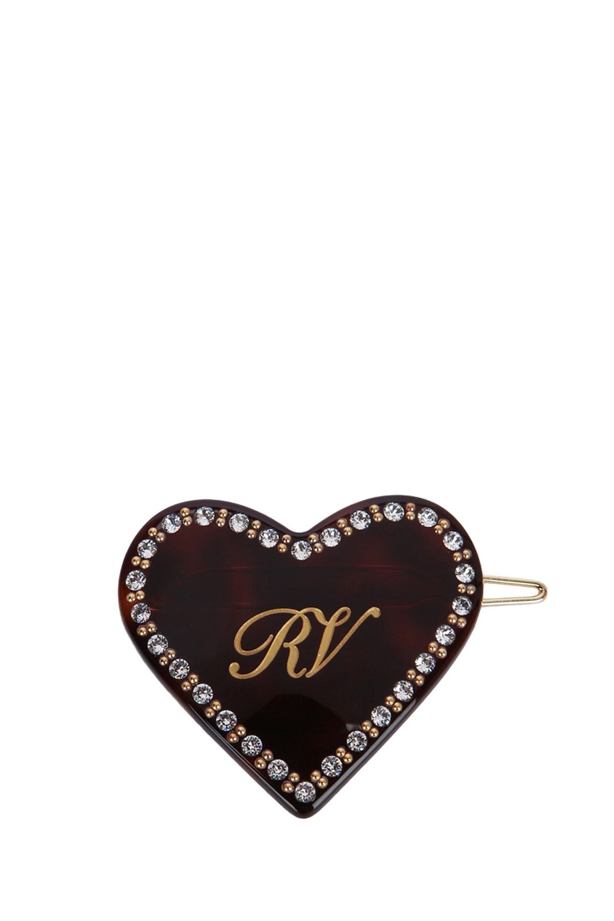 Roger Vivier Heart Strass Hair Clip Size ONE SIZE - 1 Thumbnail