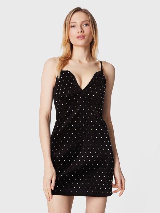image of Embellished Velvet Bustier Mini Dress Michael Kors in Black Velvet, Women's (Size Small)
