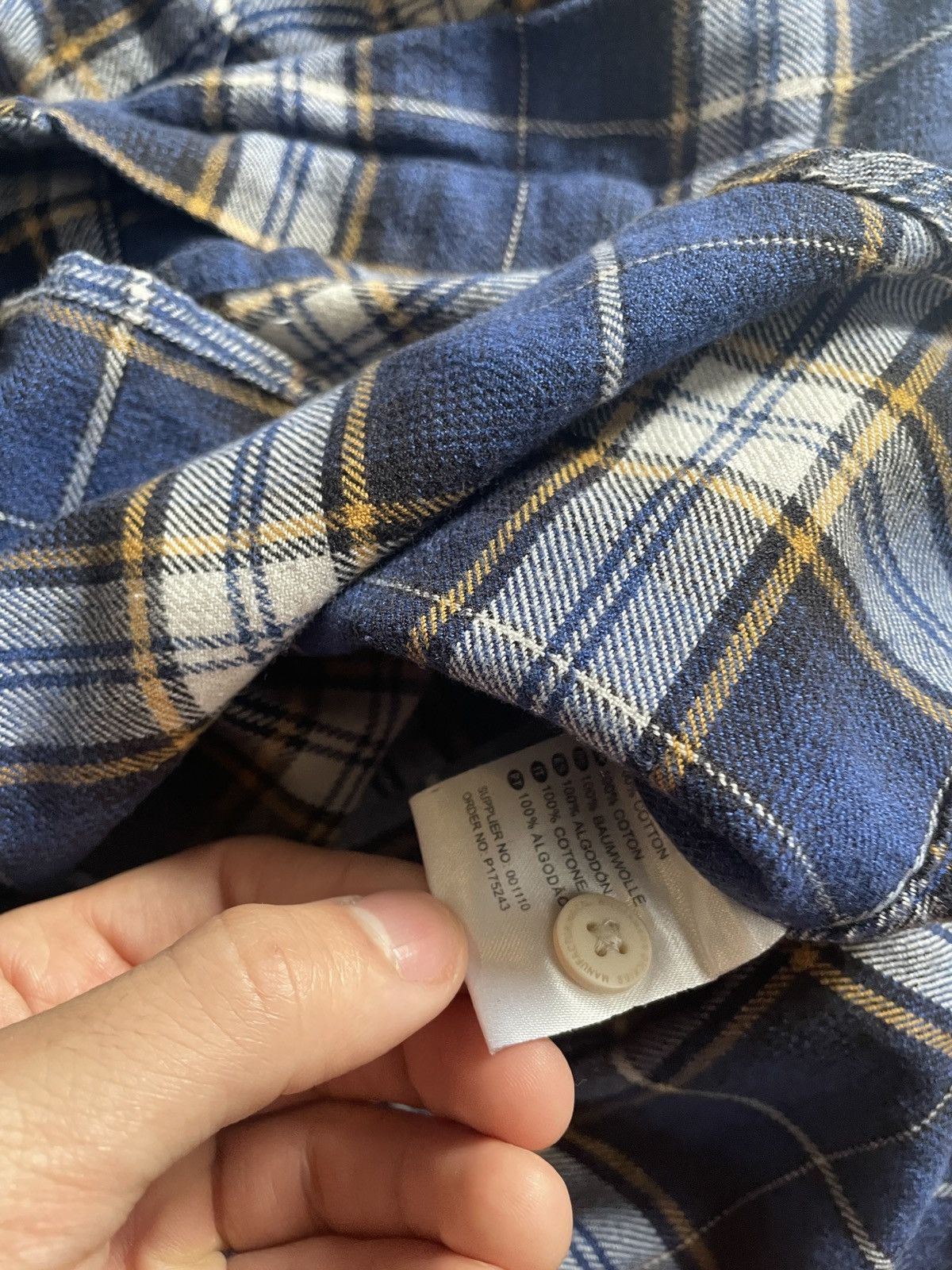 Dickies × Vintage Vintage Dickies Flannel Shirt Workwear Button Up Blue Small Size US S / EU 44-46 / 1 - 5 Thumbnail