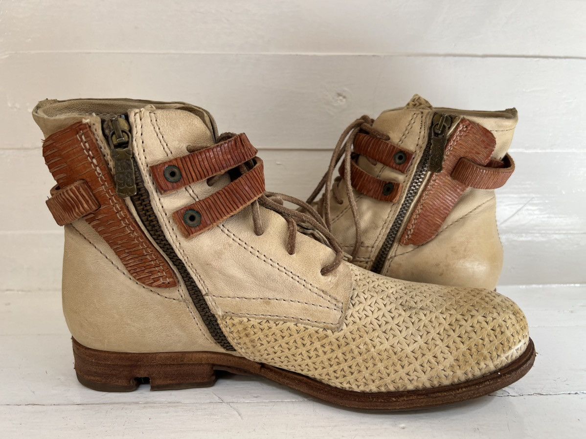 A.S.98 A.S.98 Leather Boho Biker Boots Size US 9 / IT 39 - 7 Thumbnail