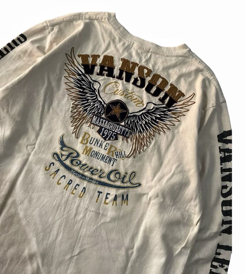 Vanson Leathers VANSON LEATHER Motorcycle Long Sleeve Tshirt Beige Size US M / EU 48-50 / 2 - 7 Thumbnail