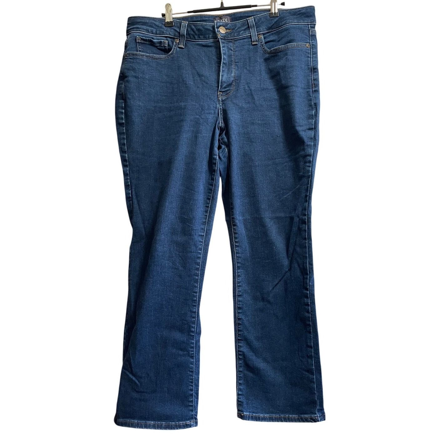NYDJ NYDJ Lift x Tuck Marilyn Straight Blue Denim Jeans Size 14 Size 36" / US 14 / IT 50 - 1 Thumbnail