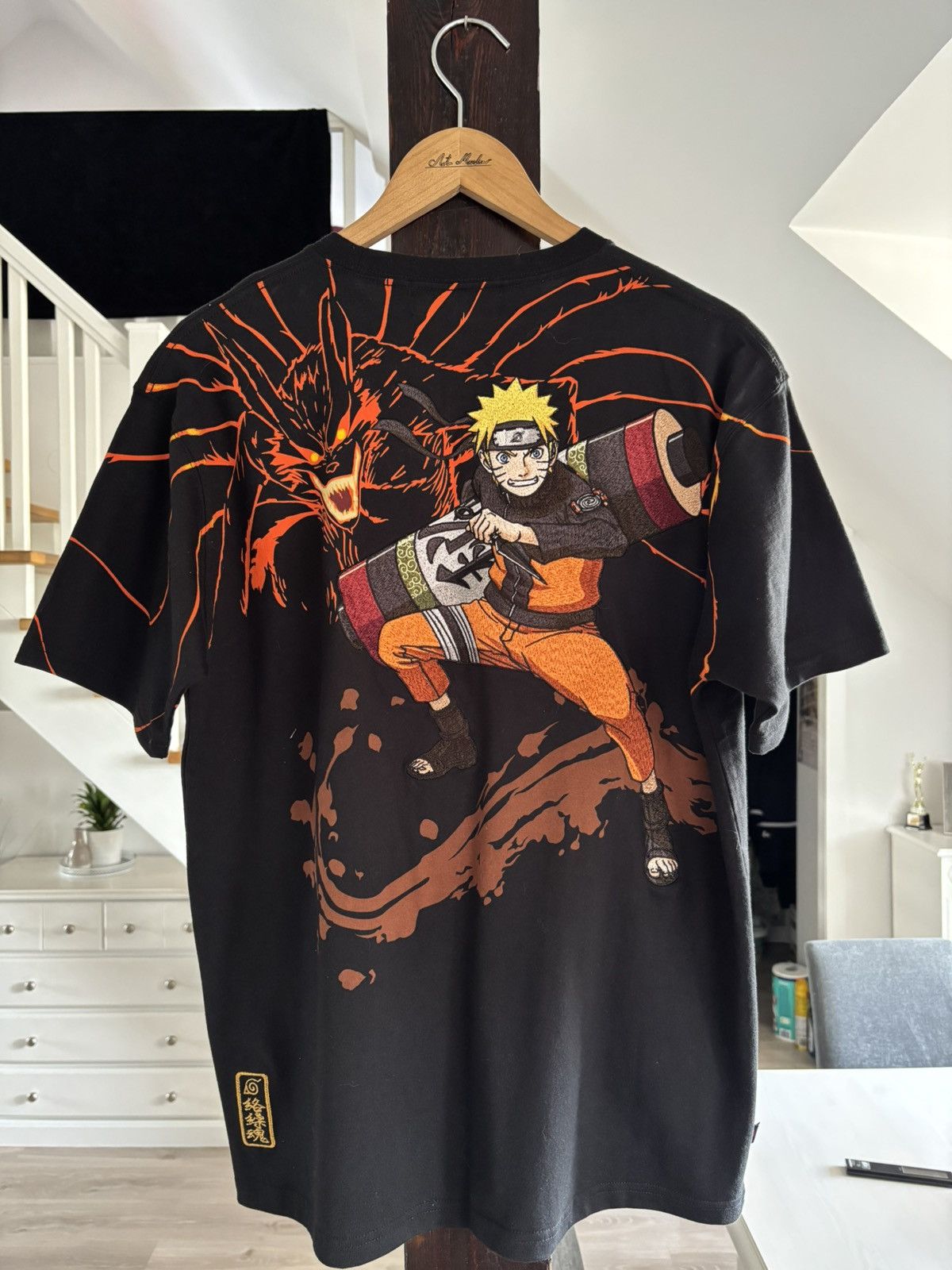 Karakuri Tamashii x Naruto Uzumaki Tee Embroidery Black XL