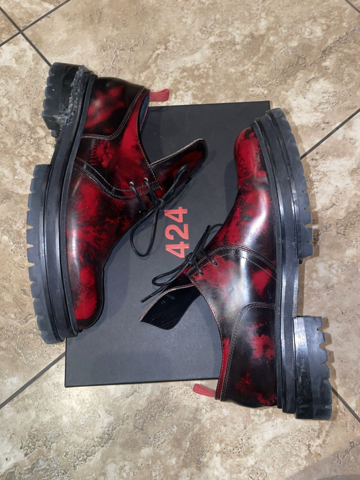 424 LOWEST!!! 424 Oxblood Derbys Size US 10 / EU 43 - 8 Thumbnail