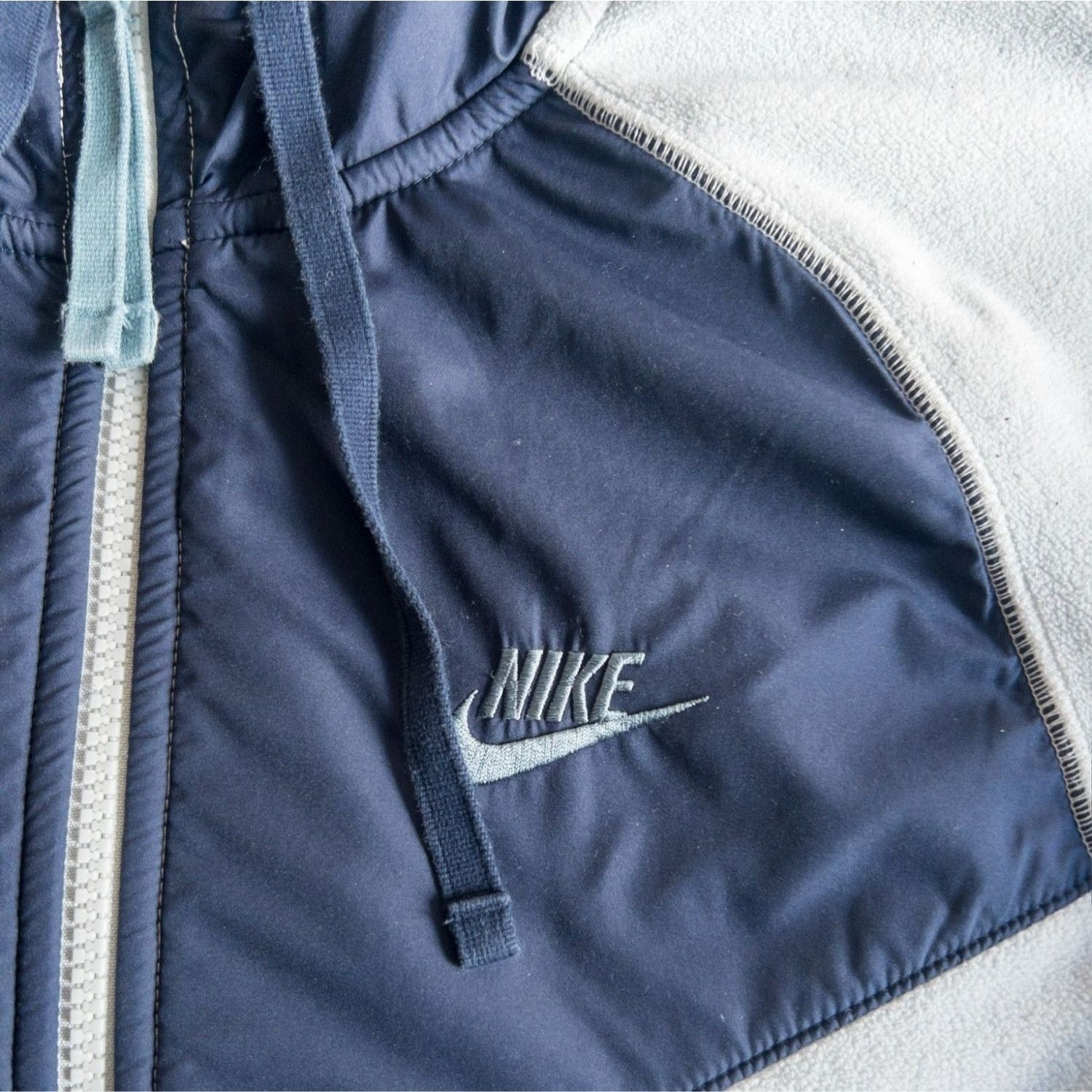Nike Nike Mens Full Zip Fleece Jacket Navy & Light Gray Lightweig Size US S / EU 44-46 / 1 - 2 Thumbnail