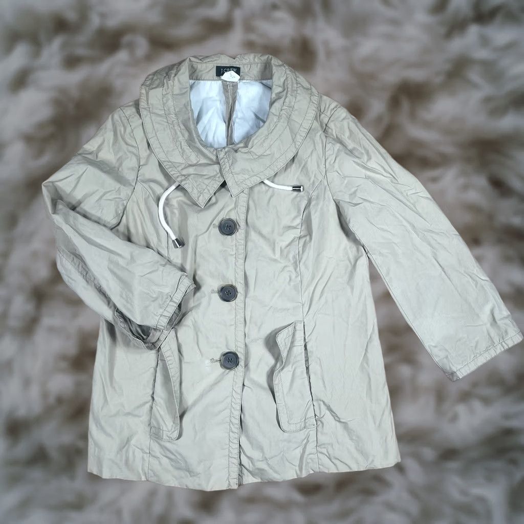 Rains J Crew Jacket Womens Size 0 Front Button Lined Rain Coat Beige 100% Cotton Shirt Jacket Womens Size 0 Beige Jacket Size XS / US 0-2 / IT 36-38 - 1 Thumbnail