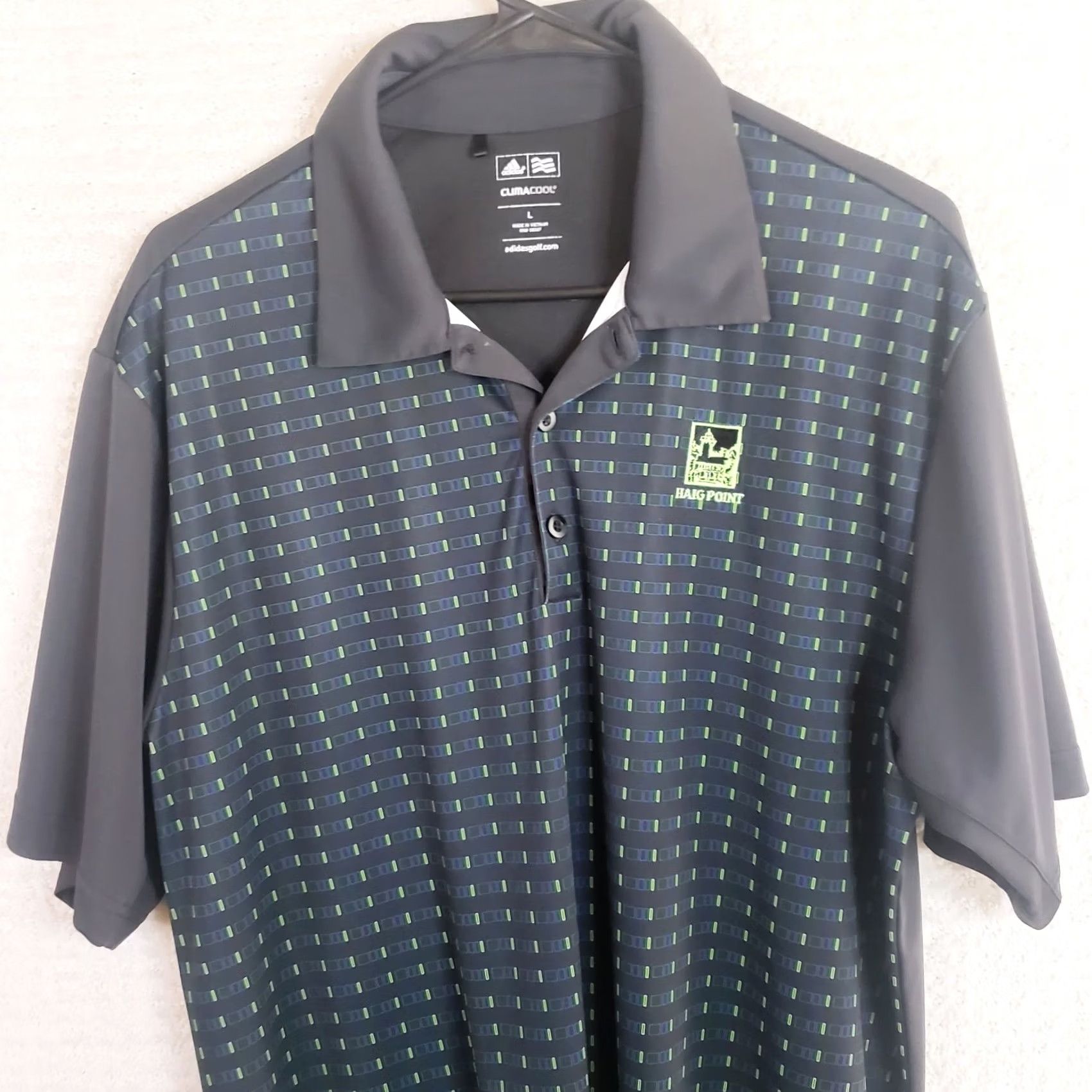Adidas Adidas Climacool Shirt Mens L Black Geometric Haig Point Daufuskie Golf Polo Shirt Womens Womens Size US L / EU 52-54 / 3 - 2 Thumbnail