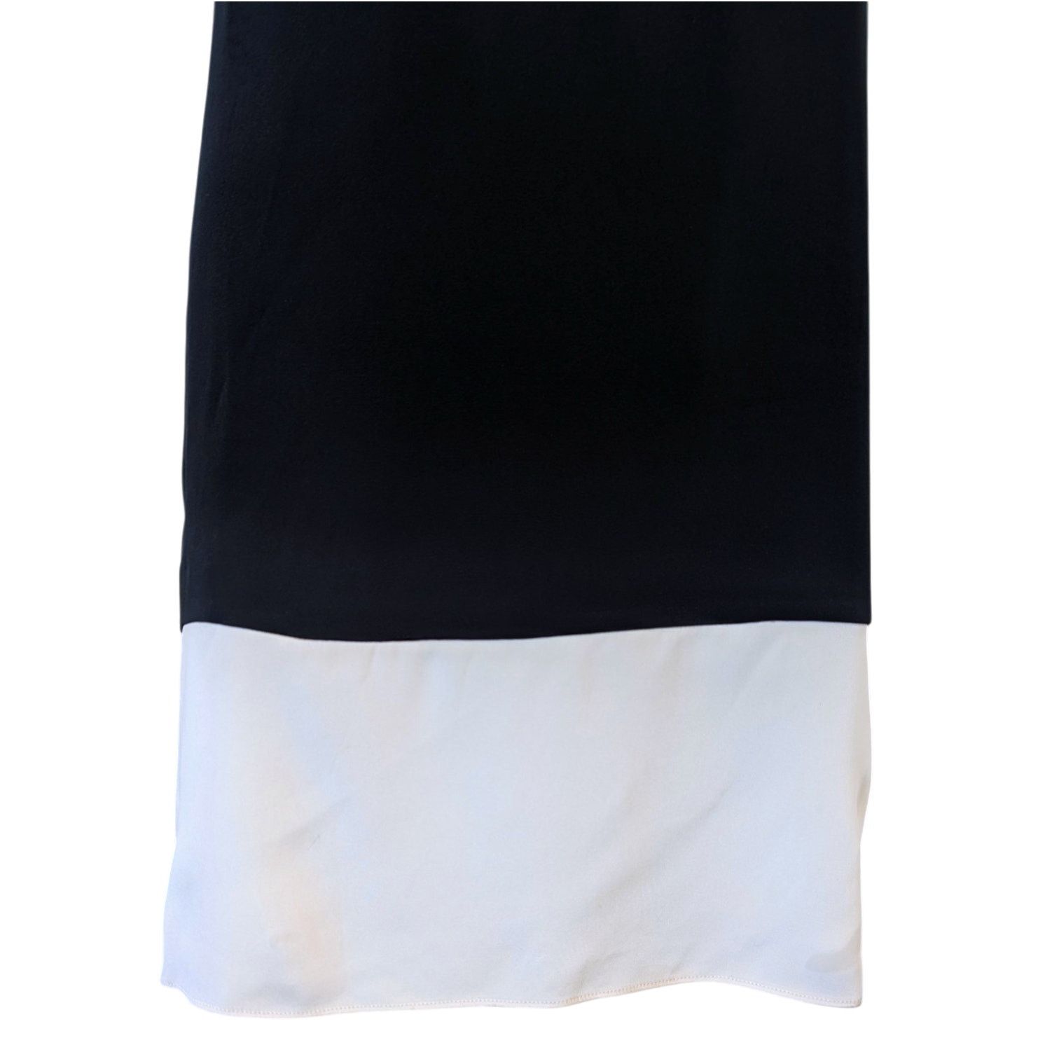 Theory Theory Charlaine Pleat Neck Silk Black White Shift Dress Size XS / US 0-2 / IT 36-38 - 7 Thumbnail