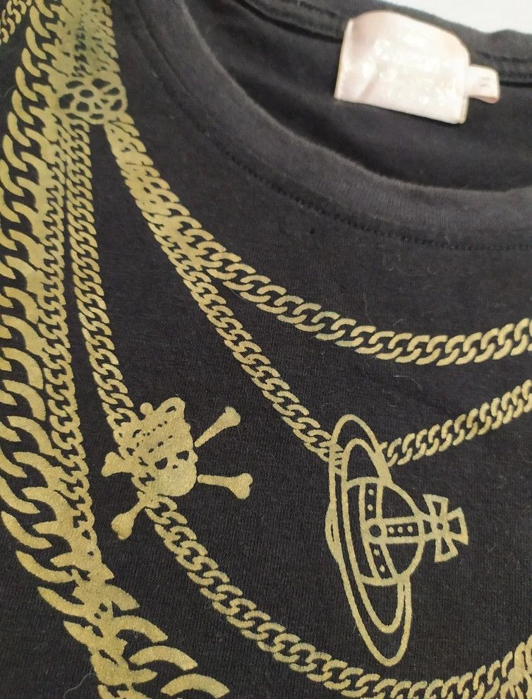 Vintage × Vivienne Westwood 🔥Vivienne Westwood Necklace Print Orb Logo Design Tshirt Size M / US 6-8 / IT 42-44 - 3 Thumbnail