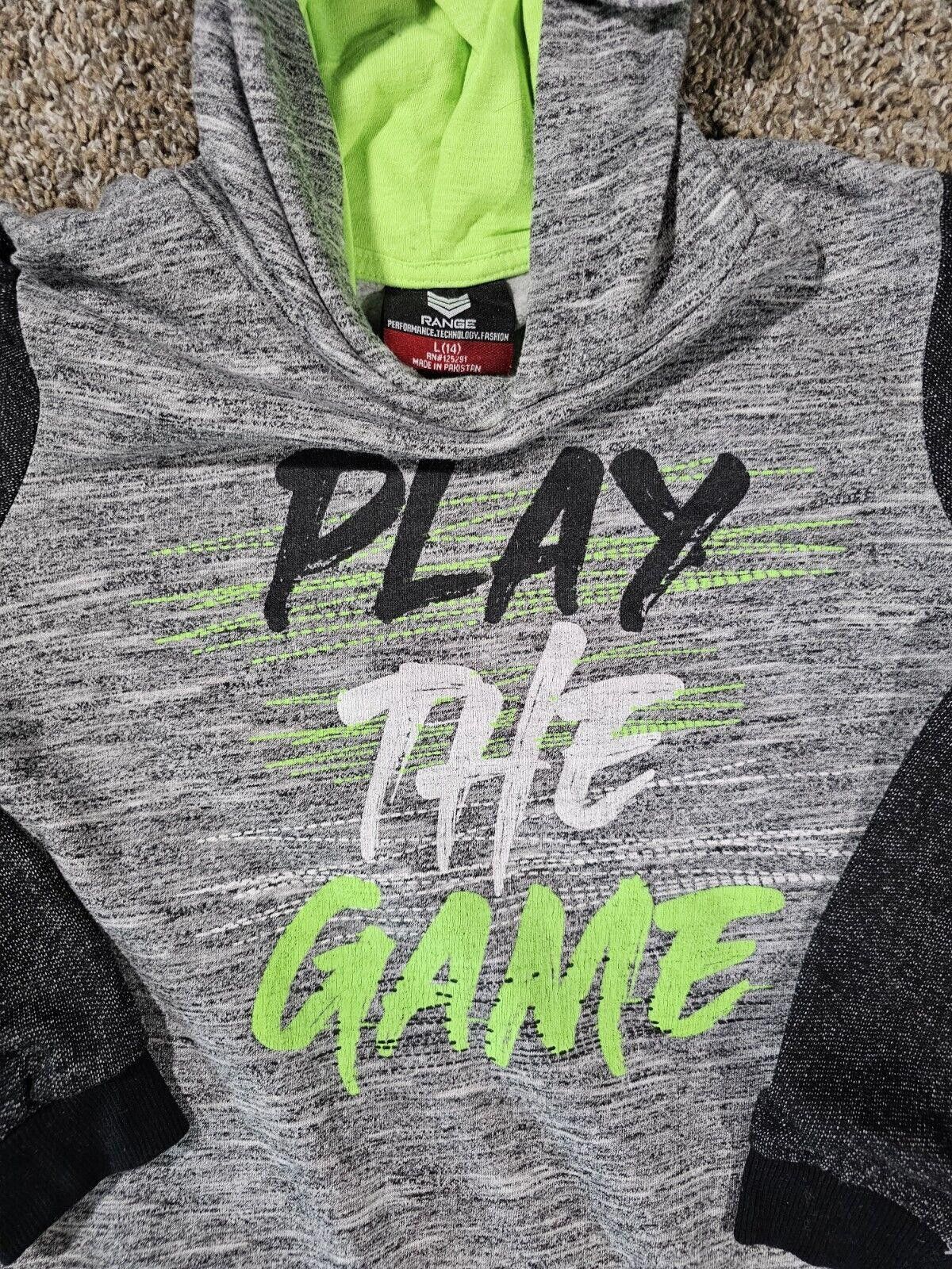 Designer range performance tech hoodie L(14) "Play The Game" Size US XXS / EU 40 - 2 Thumbnail
