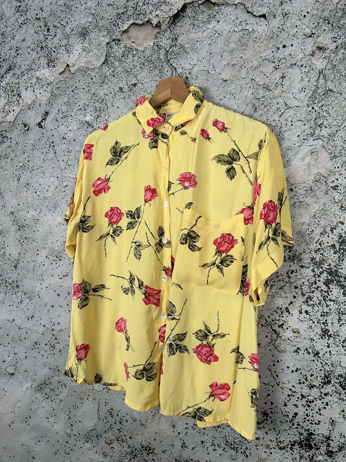 Vintage Vintage Roses Flowers Shirt 90s Alternative Avantgarde Size US L / EU 52-54 / 3 - 2 Thumbnail