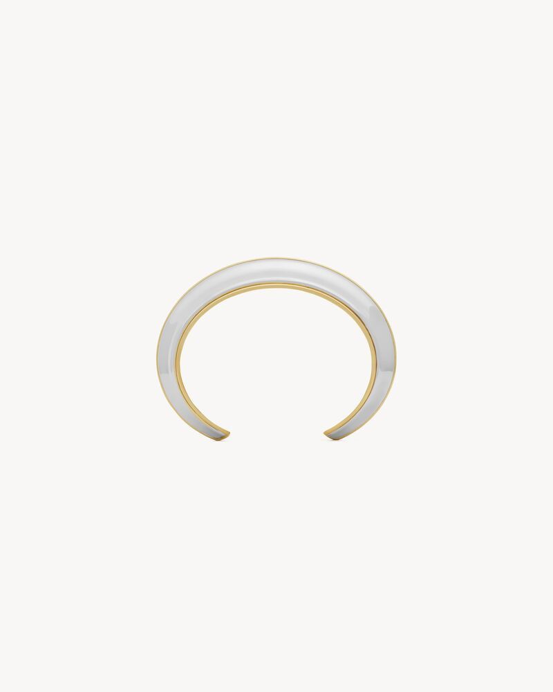 Saint Laurent Paris o1s1wg110126 788127 Size: OS / Split Dome Cuff Bracelet Size ONE SIZE - 2 Thumbnail