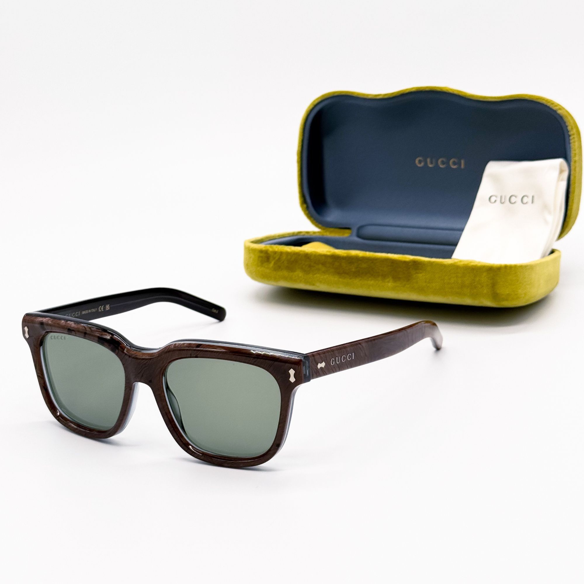 Gucci NEW GG1523S 003 GUCCI HAVANA GREEN UNISEX SUNGLASSES GUCCI Size ONE SIZE - 2 Thumbnail